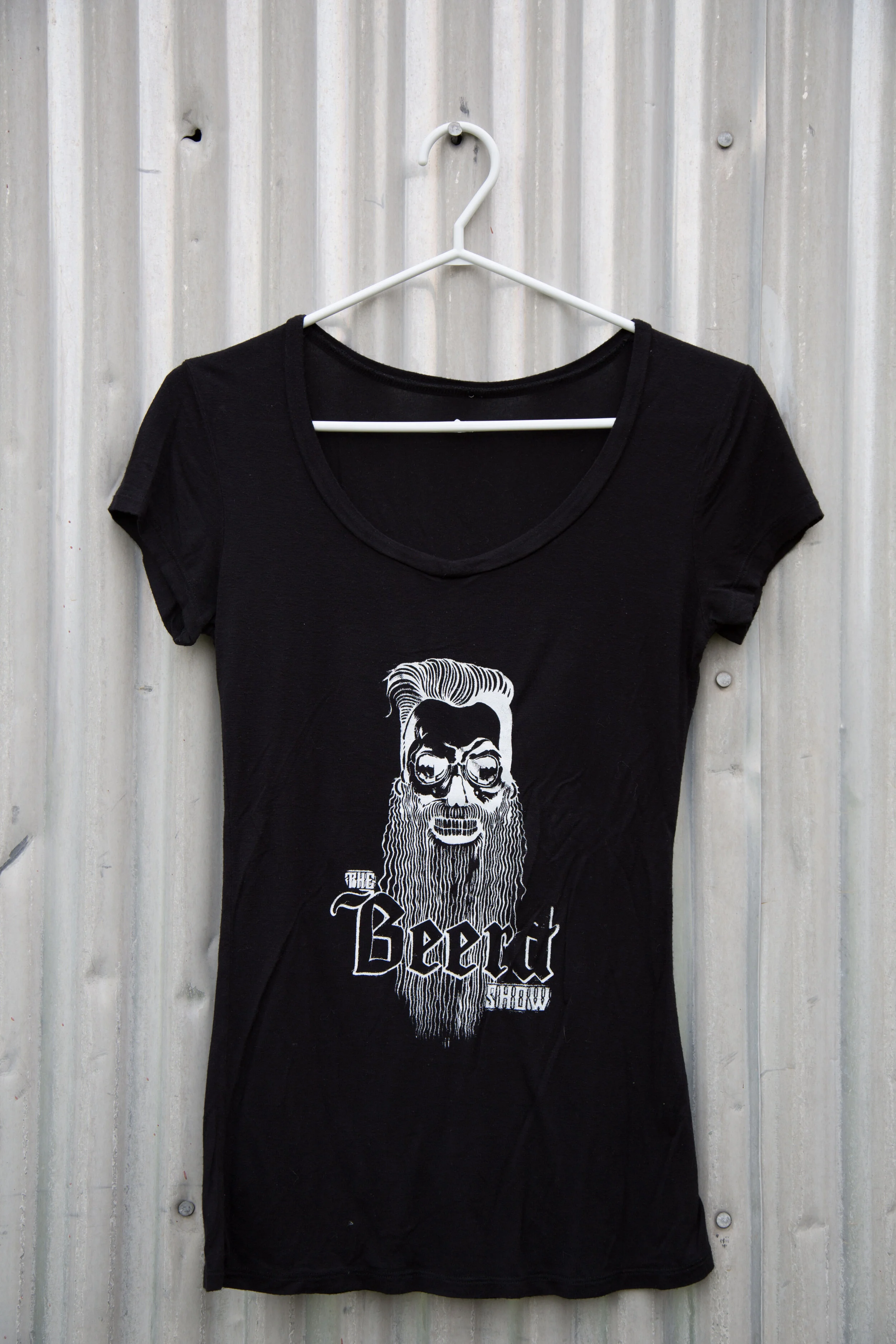 S Black Scoop Neck T Shirt