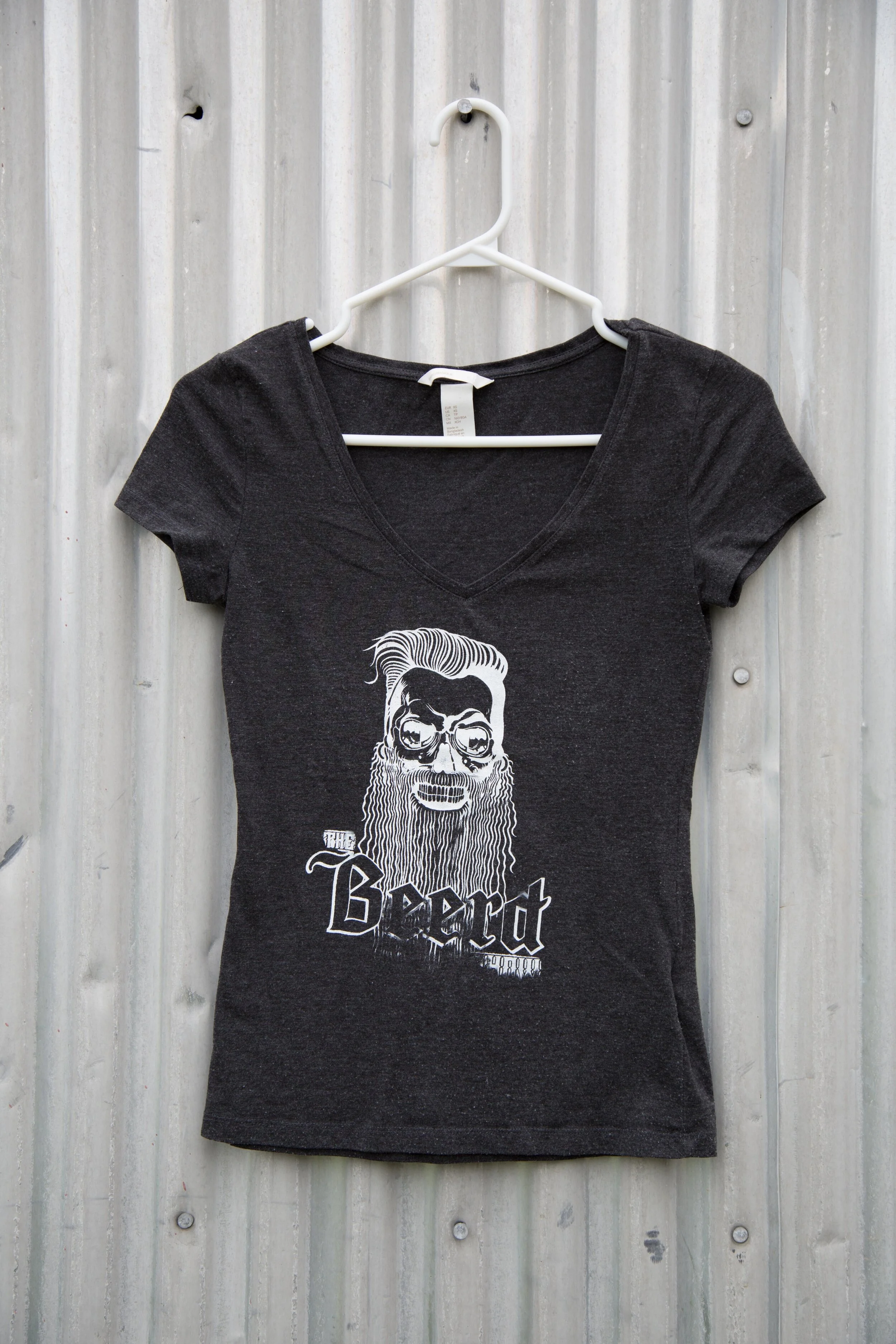 XS Grey V Neck T Shirt