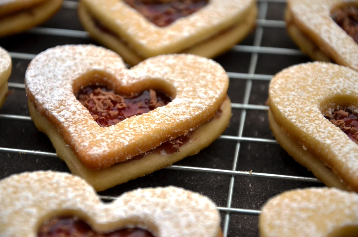 Chocolate Raspberry Shortbread Cookies