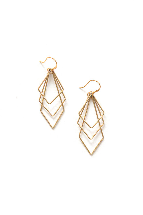 Prominent Paragon Earrings Brass