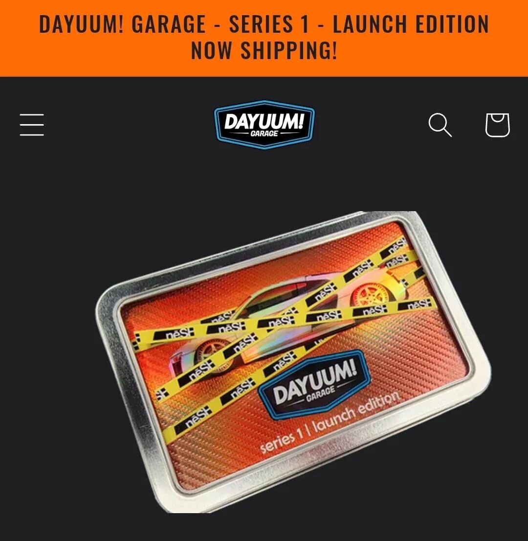 We are very stoked to have launched the DAYUUM! Garage Series 1 - Launch Edition Cards. The complete set features 20 vehicles, each card is individually numbered and limited to 74 holo Cards per vehicle. Each vehicle also has a Titanium Chase Card en