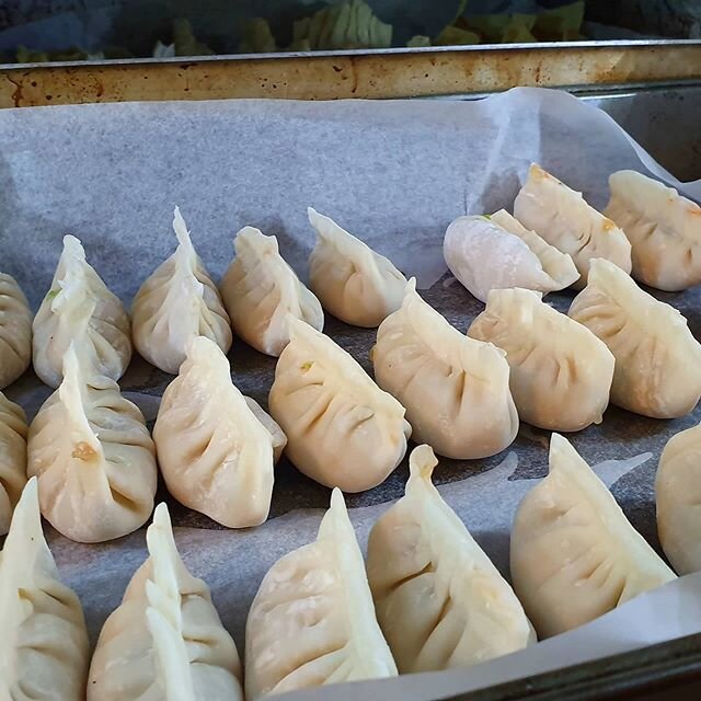 Prawn, bamboo &amp; kimchi dumpling! 😉😉 #dumplings #hargow #chinesefood #kimchi #prawns #allyoucaneatsydney #instafood
