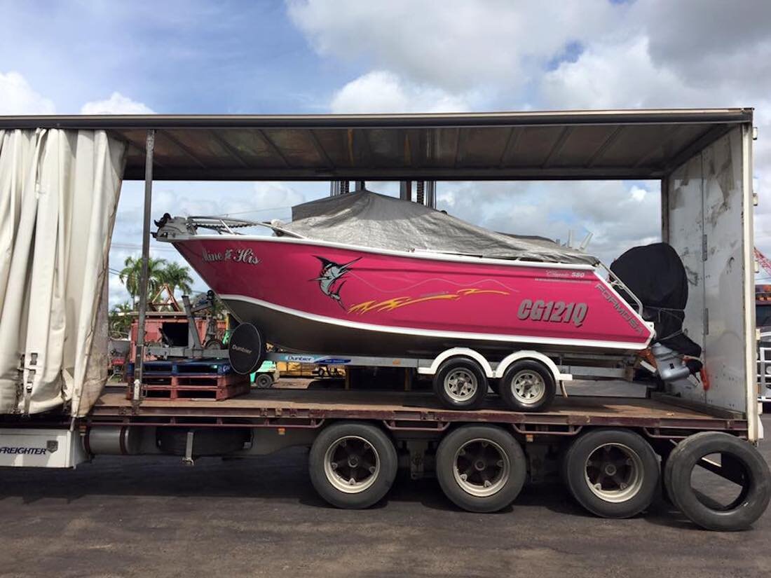 The fishing IS better in the Top End. We can get your boat from Darwin to Townsville, Cairns or Mackay.