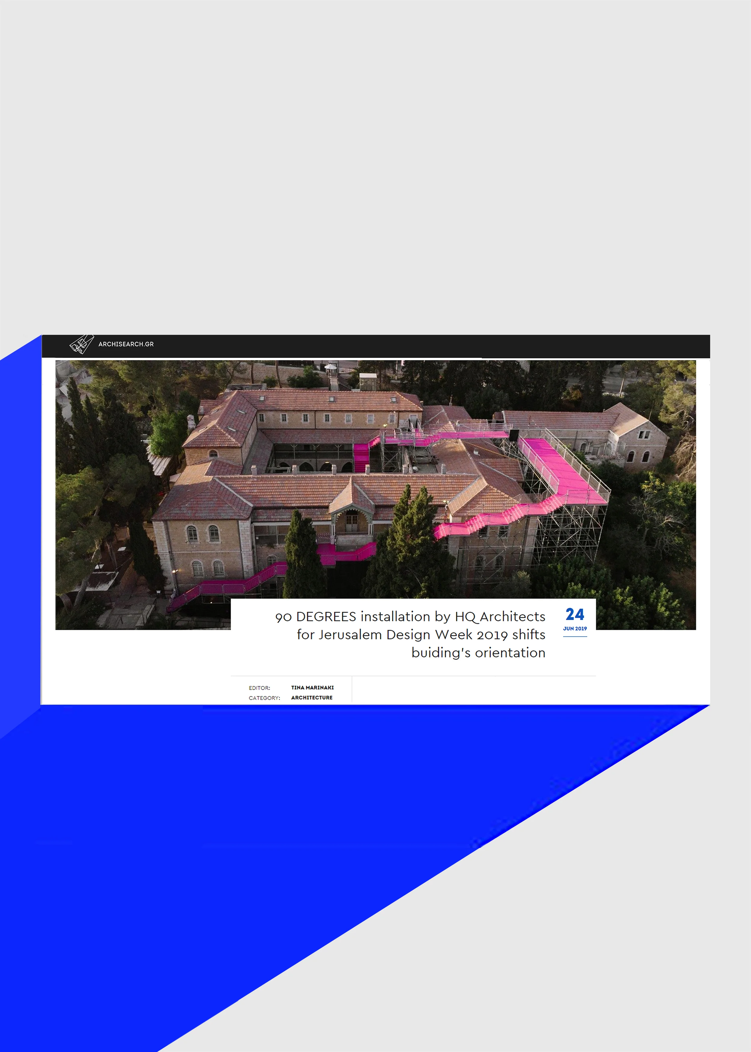 90 Degrees featured in Archisearch (GR)