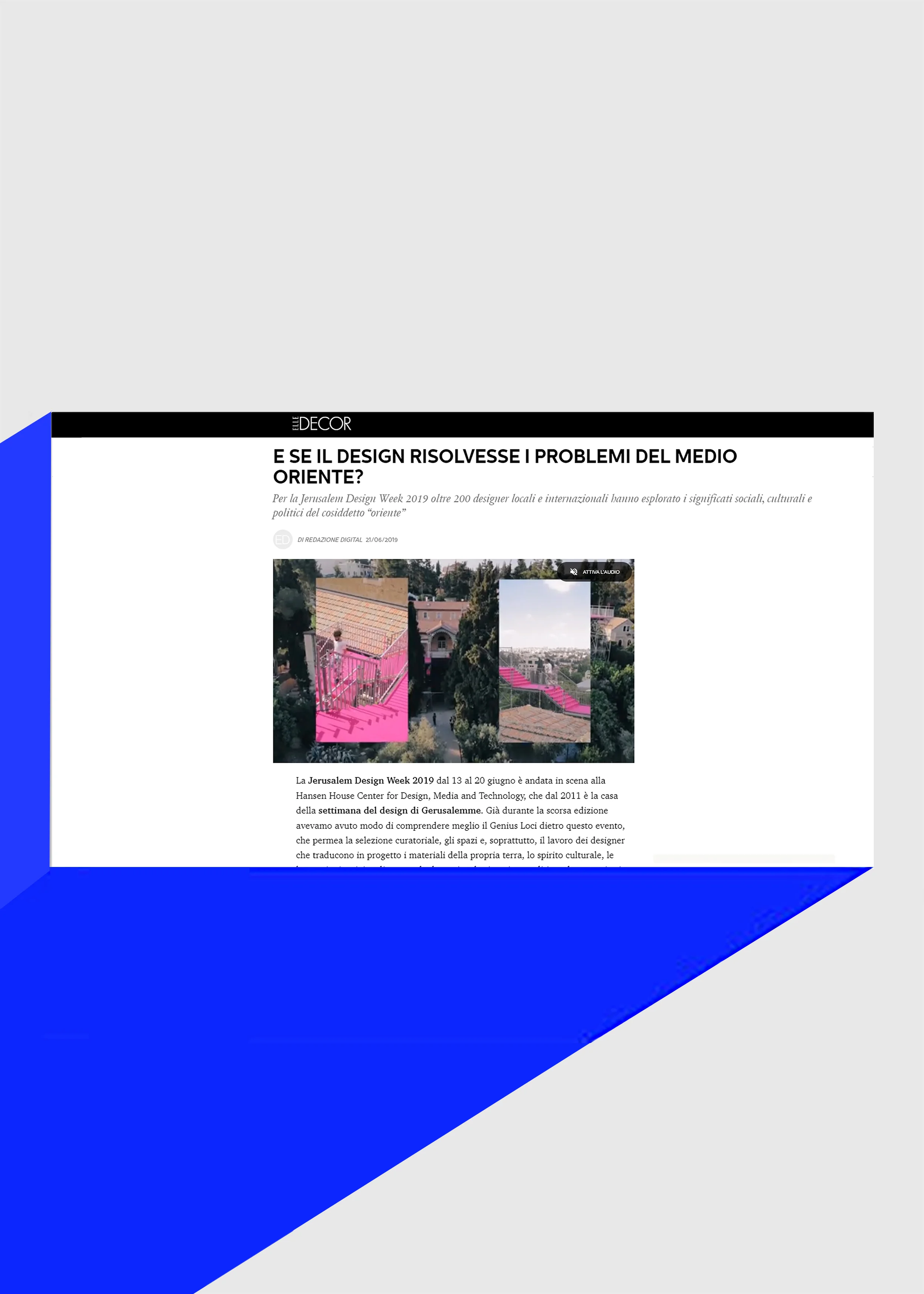 90 Degrees featured in Elle Decor (USA) 