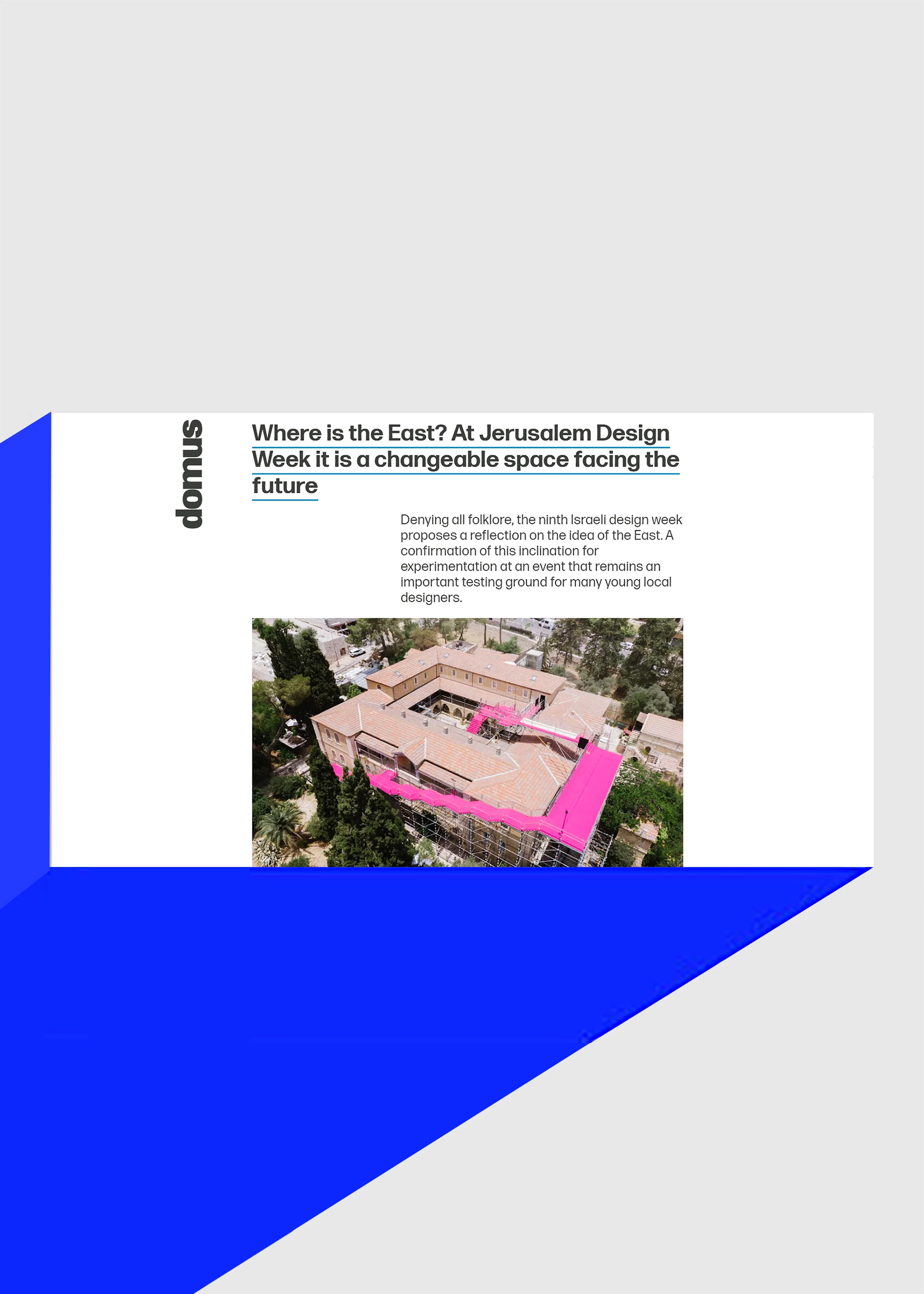 90 Degrees featured in Domus (Italy) -  EN