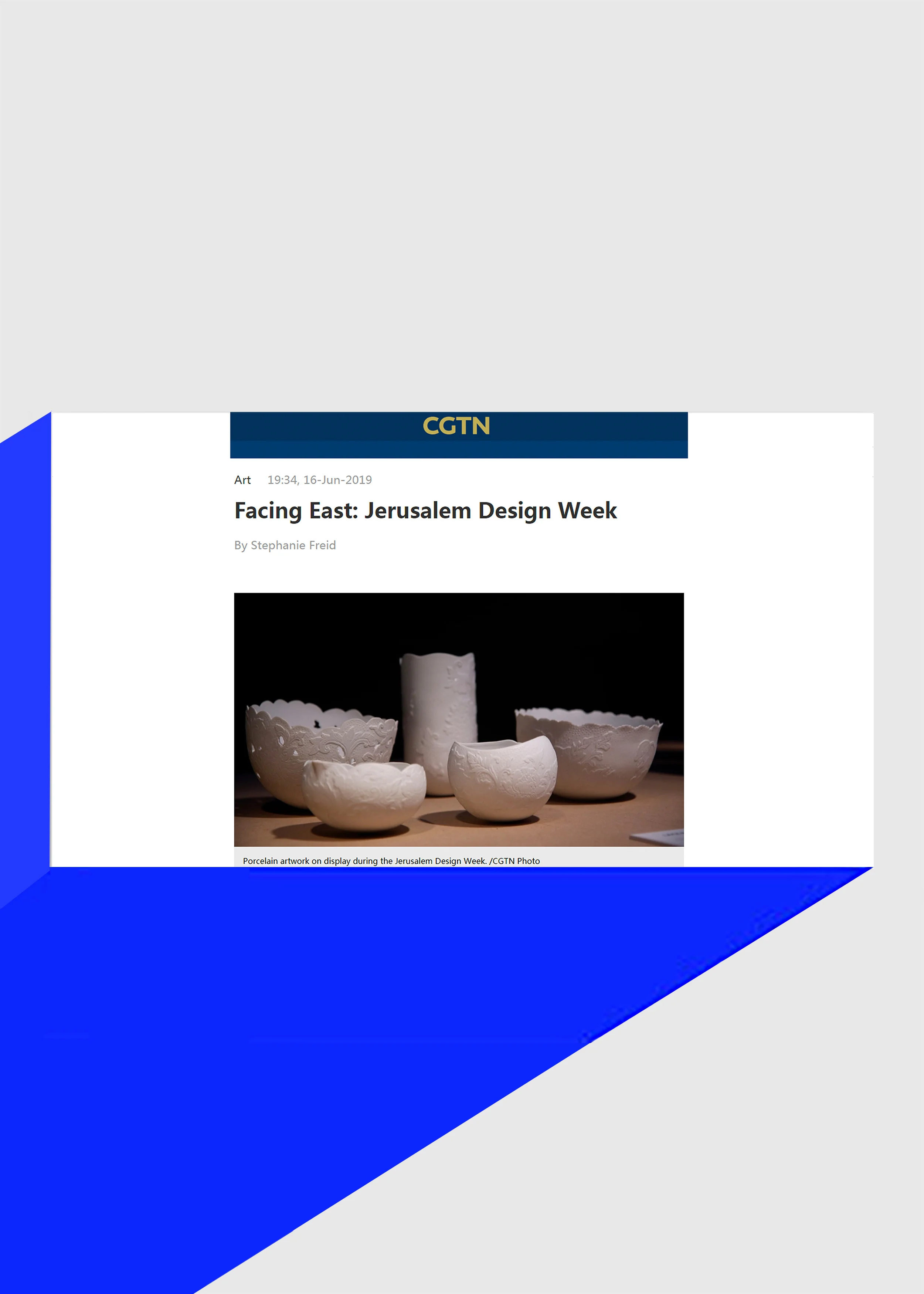 90 Degrees featured in CGTN and Erez Ella interview (China)