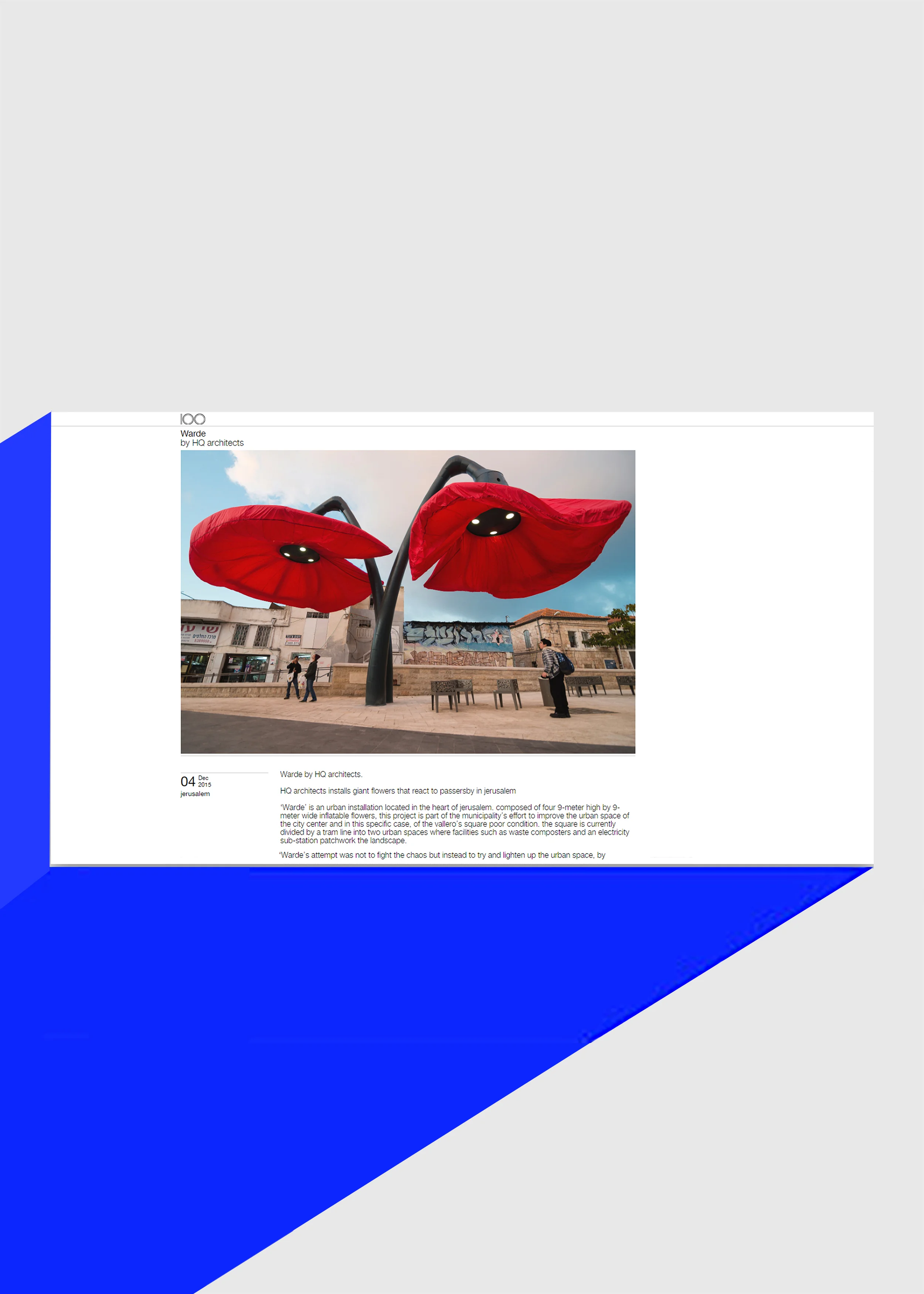 Warde featured in 100 (China)