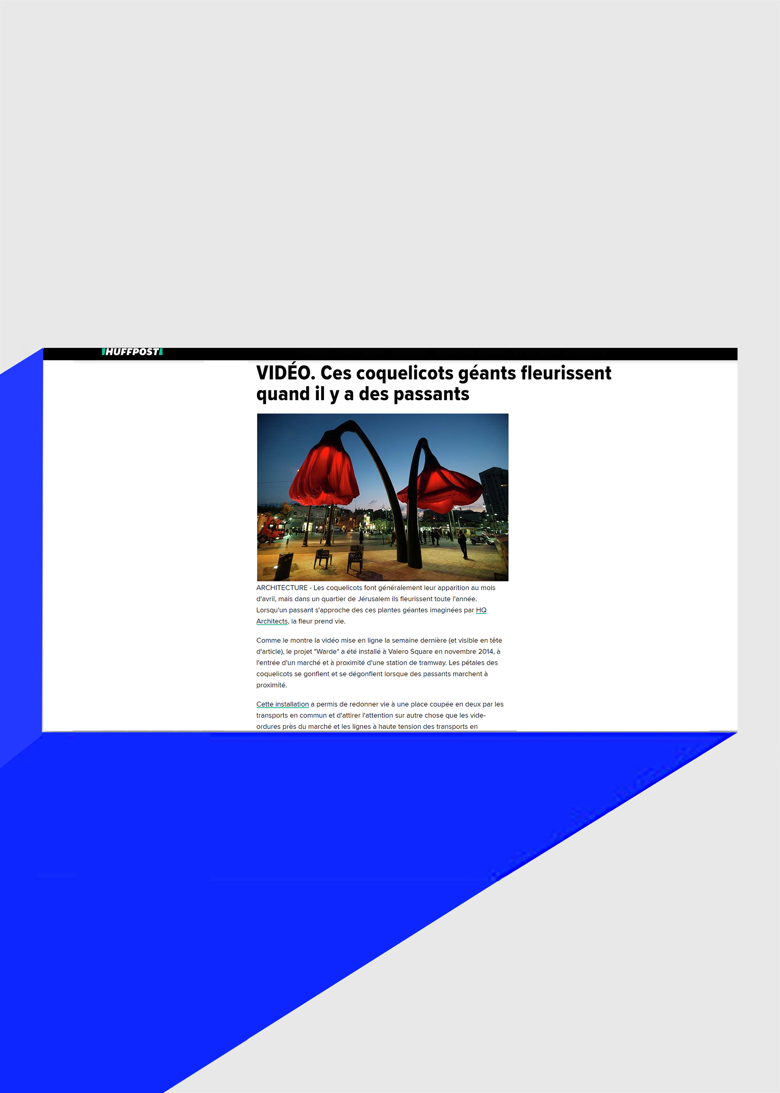 Warde featured in Huffpost (France)