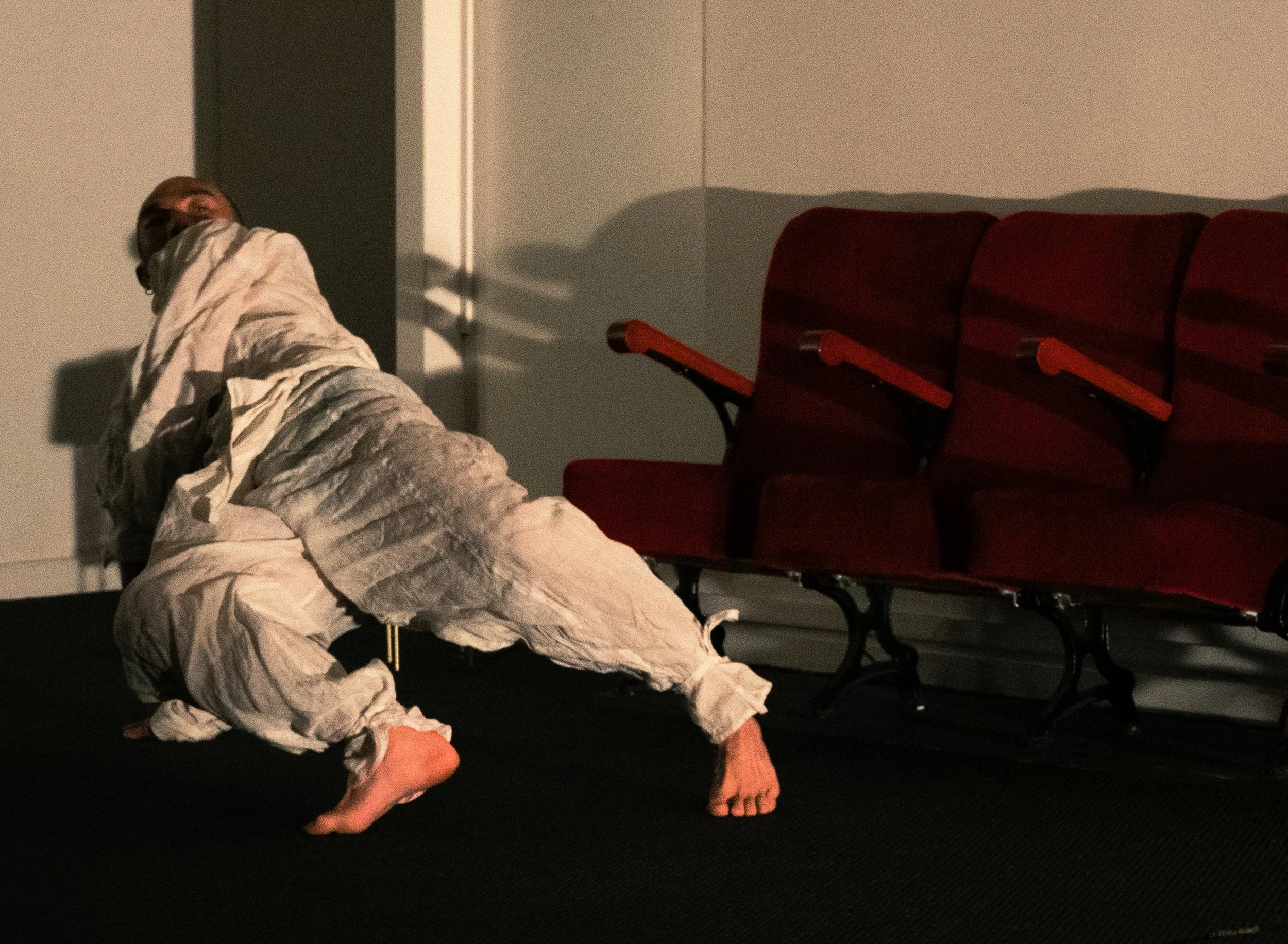Xin Ji performing PCF as part of the first iteration of GAMER at Te Wā.