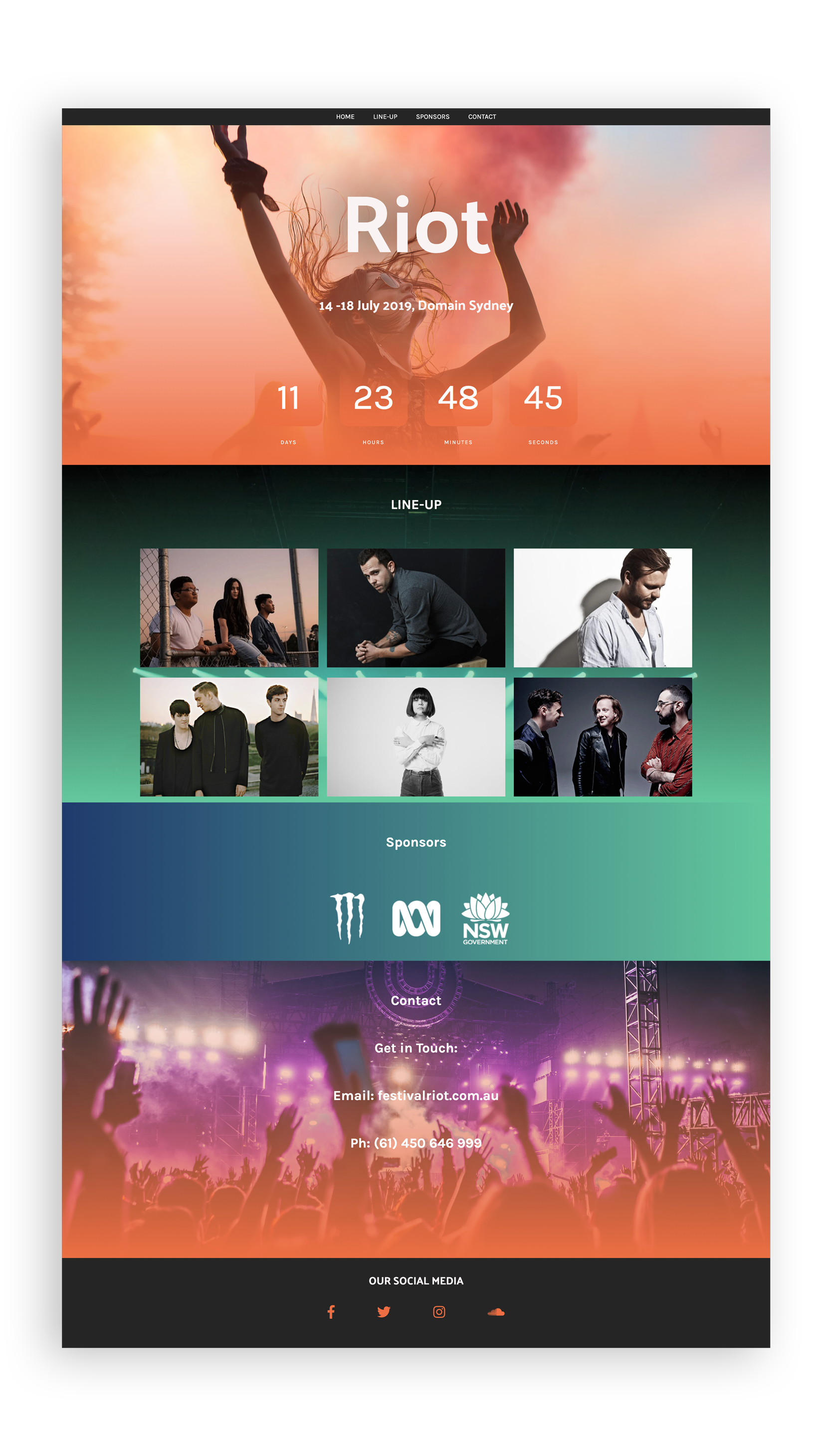 Website homepage (UI)