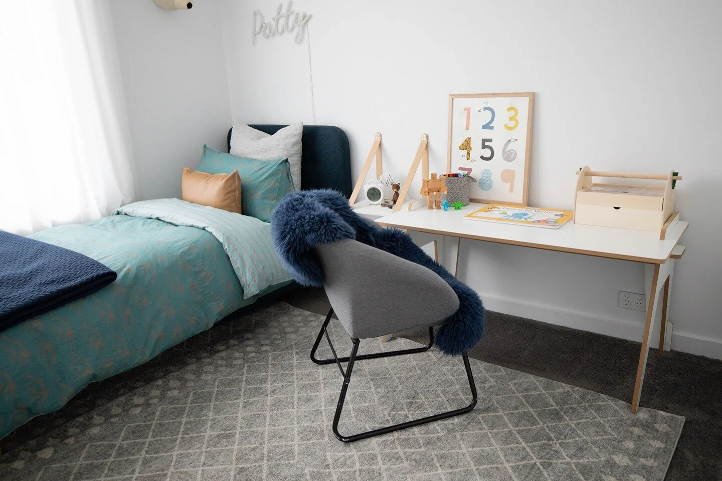 Dreamy kids rooms for sleep, study and play. This gorgeous room by @stylecuratorau features our white Junior Desk. Perfectly suited to any space, it's the perfect addition to this boys room.