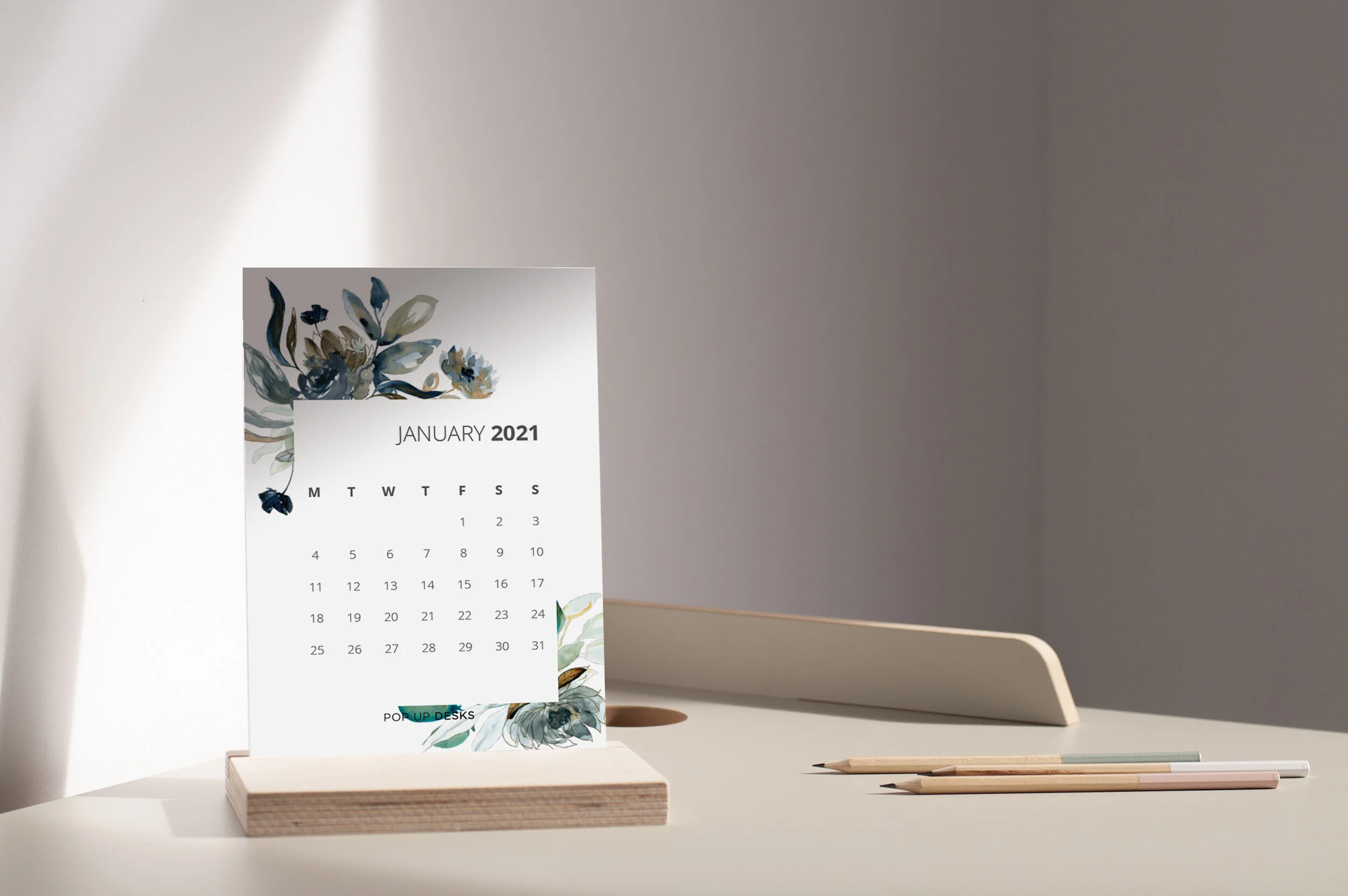 A5 Desk Calendar - Flora