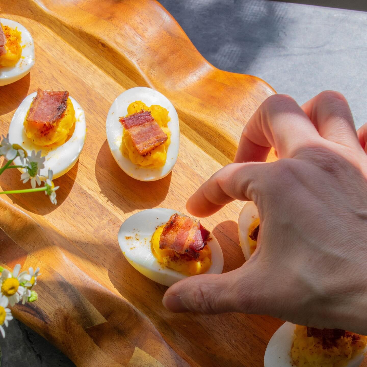 Looking for a last minute Easter Brunch Appetizer?🌸🐣🍯

THIS DELECTABLE CREATION MARRIES THE TIMELESS CHARM AND TRADITION OF DEVILED EGGS WITH THE COMPLEXITY OF OUR ARTISANAL HONEY MUSTARD, RESULTING IN A SYMPHONY OF TASTE THAT TANTALIZES THE PALAT