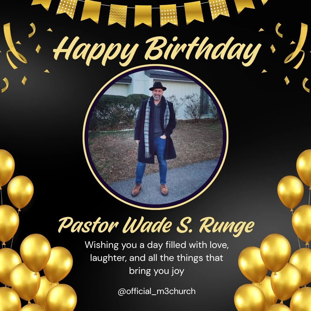 Happy Birthday to our amazing Pastor Runge! 🎉🎂
Today we celebrate the life, leadership, love, and dedication you pour into M3 Church. We are so grateful for your heart for God and His people. May this new year be filled with continued strength, joy