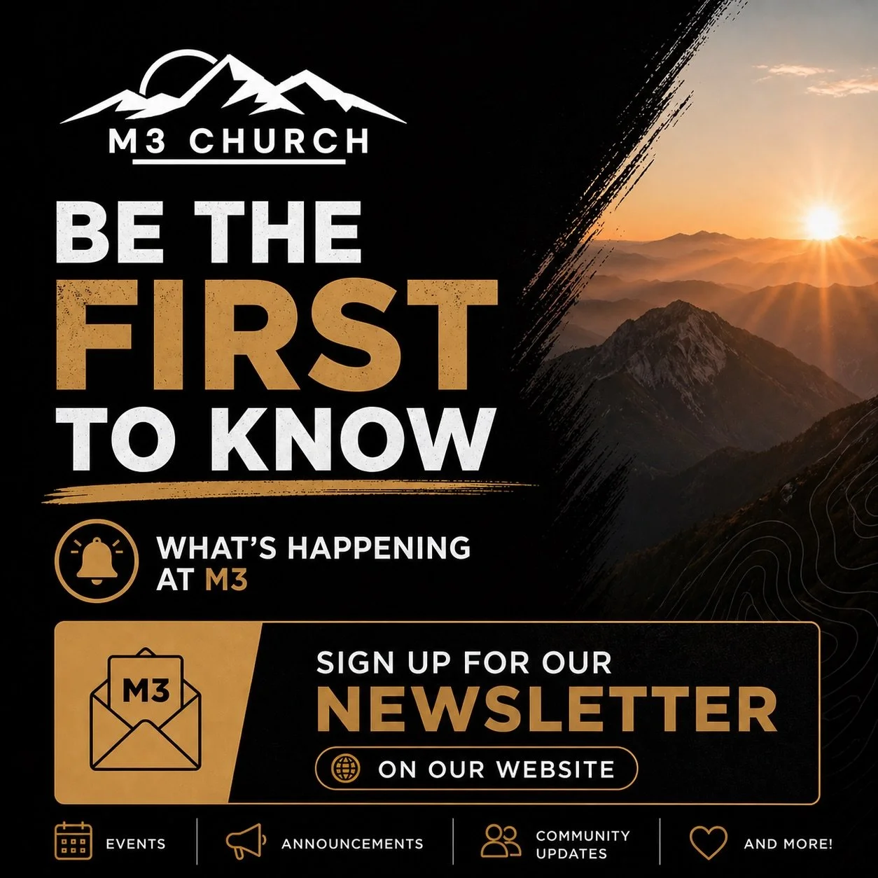 Stay connected. Stay informed. Stay inspired ✨

Be the FIRST to know what&rsquo;s happening at M3! From events to announcements and everything in between&mdash;you don&rsquo;t want to miss a moment.

📩 Sign up for our newsletter on our website today