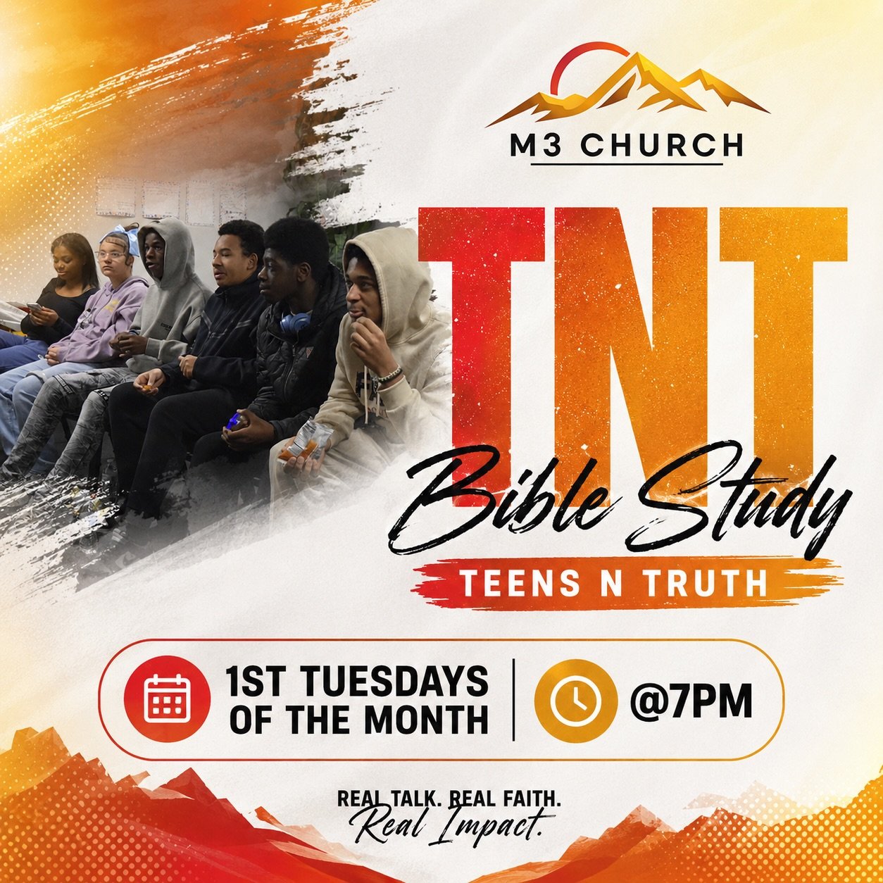 🔥 TEENS N TRUTH (TNT) IS BACK! 🔥

Are you a teen looking for a place to grow in your faith, make new friends, and have real conversations? TNT is for YOU!

💥 All teens are welcome!
💥 Invite a friend!
💥 Bring your questions!
💥 Come as you are!

