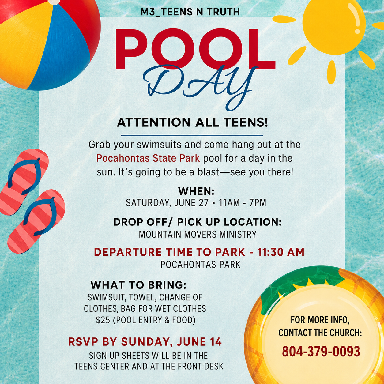 Teen Ministry – Pool Day