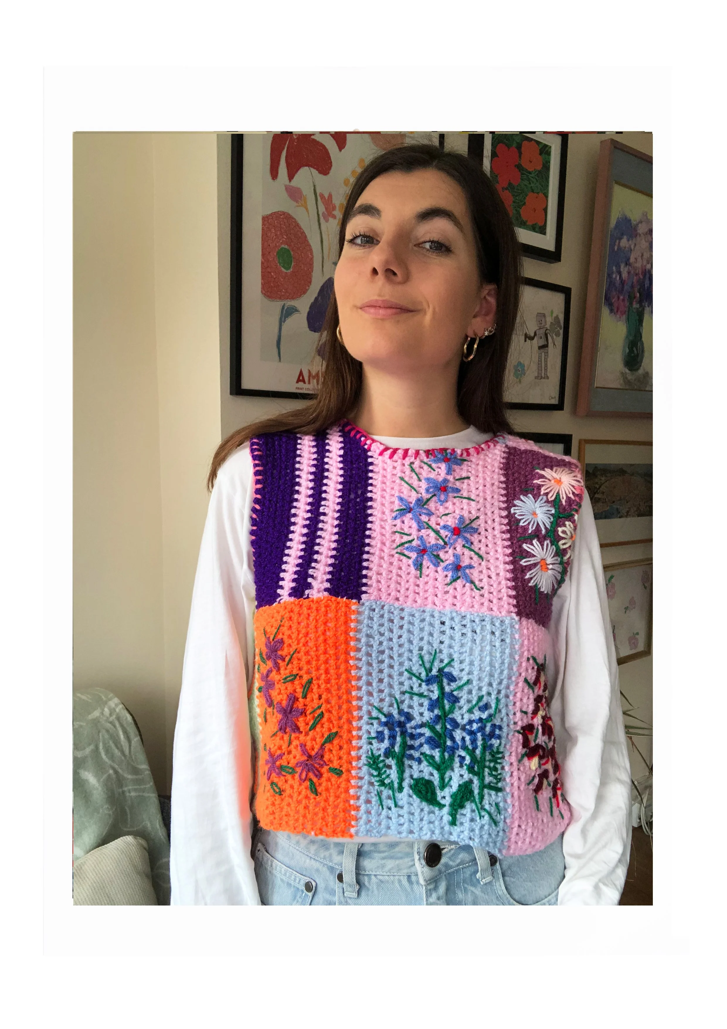 crochet patchwork vest