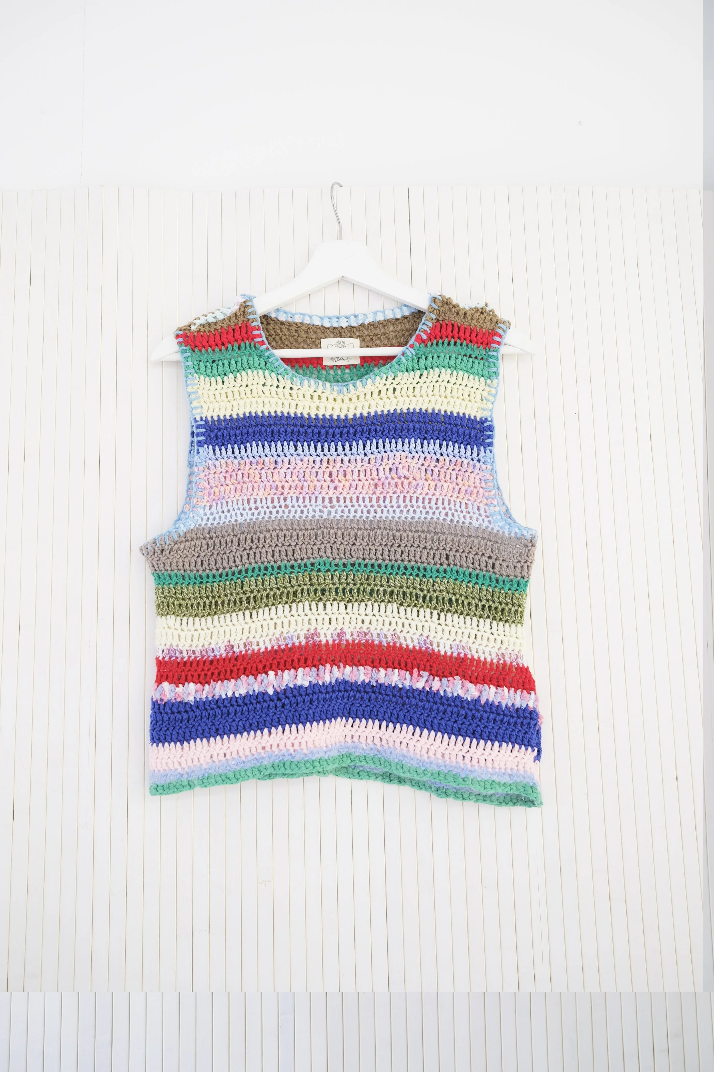 Rainbow Crochet Sweater Vest