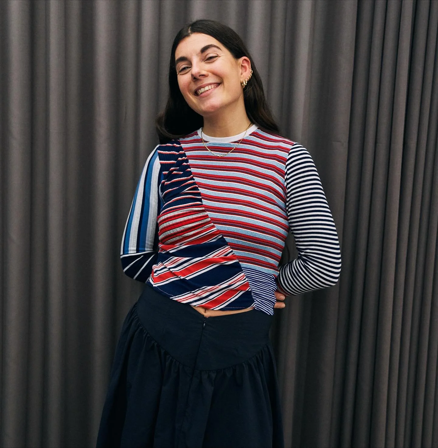The gathered tops are now live on my website!!! Loved seeing all the newsletter orders come thru - there are only a couple left of the navy &amp; red stripe 💙❤️💙❤️💙❤️

Shop via the link in my bio and if you have any Qs, dm me xxxx

📸 @mearakallis