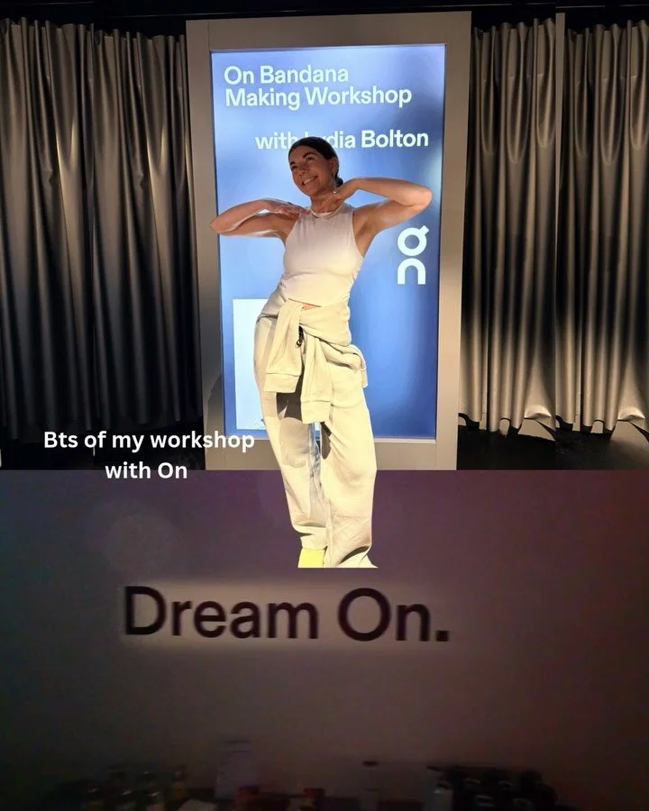 Although I didn&rsquo;t run the London Marathon this year, I am so happy to be a part of @on LightSpray London Marathon tour this weekend AD 

I hosted a bespoke bandana-making workshop, helping attendees customise their own running bandanas ahead of