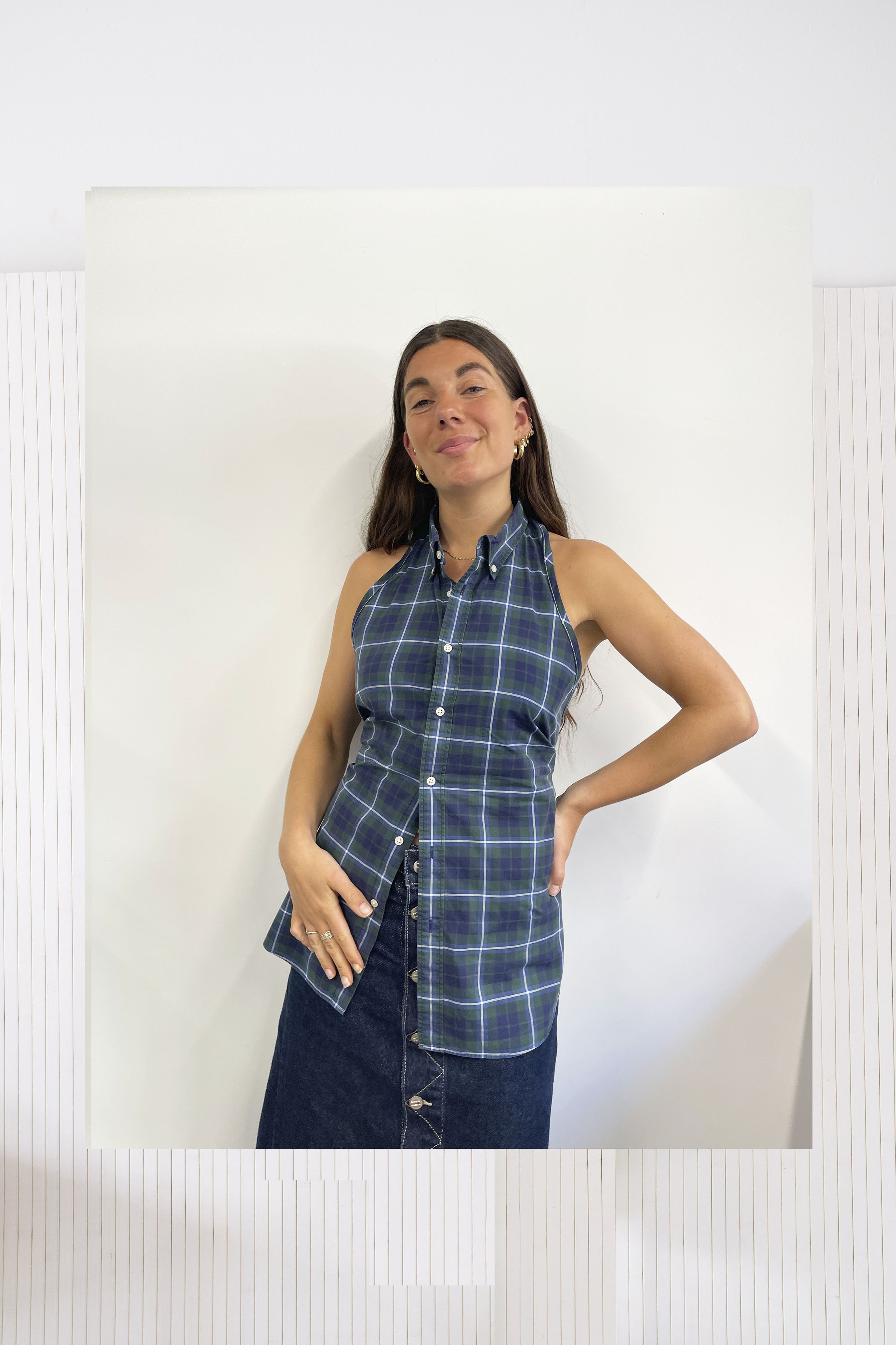 upcycled shirt navy plaid check front2 copy.jpg