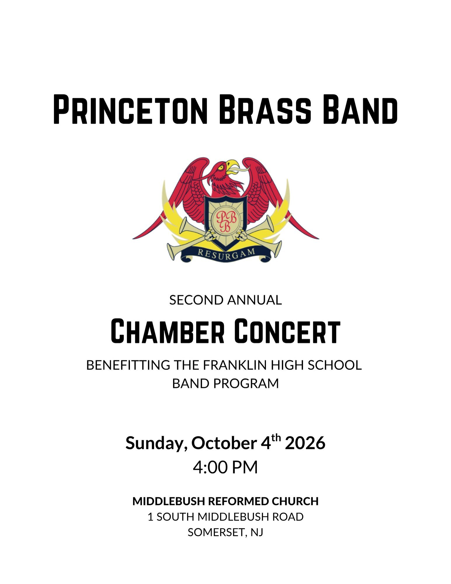 Come see this fabulous program today at our Annual Chamber Concert and help us support the wonderful Franklin High School Band program!