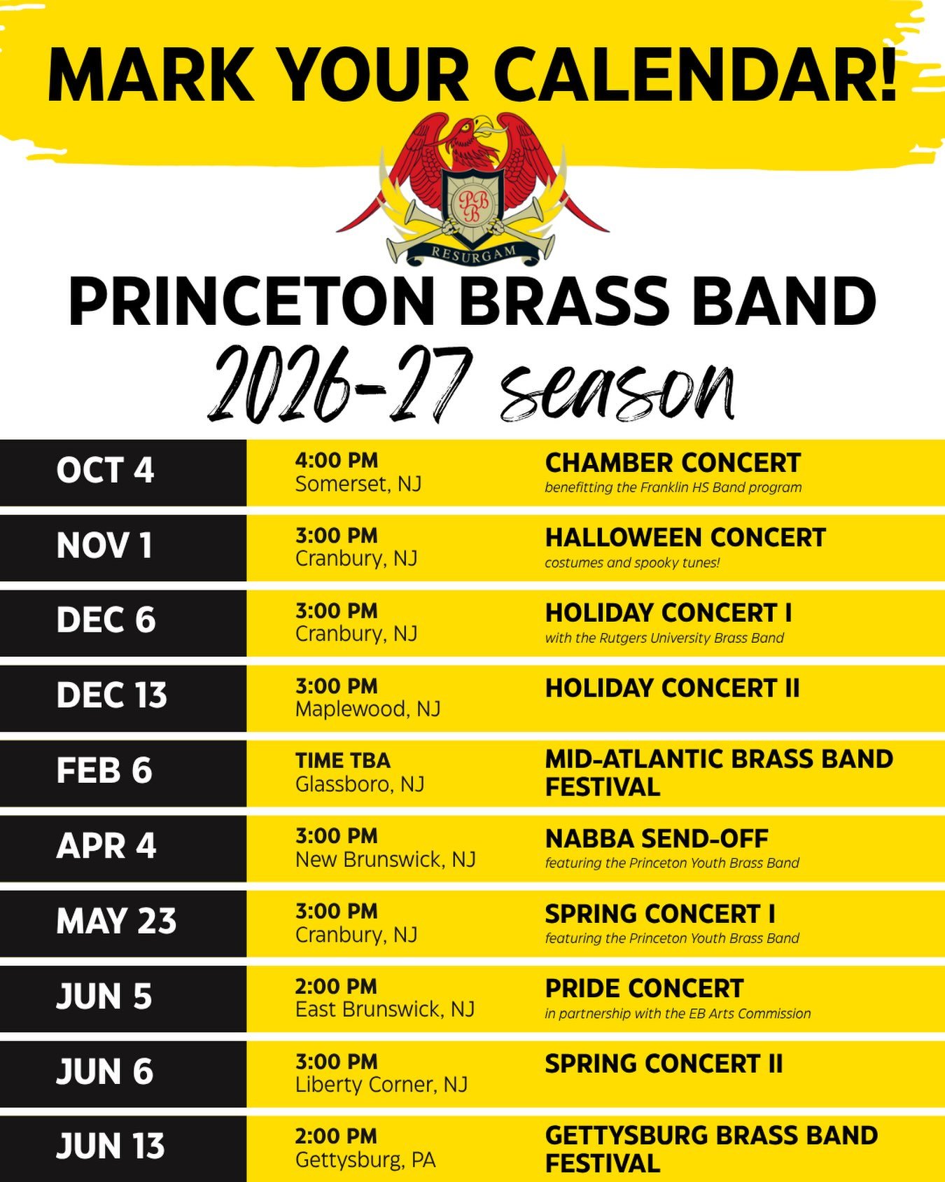 Our season officially began last Monday and we are thrilled to be back together making music once again. Now, get out your calendars and mark down these dates! There&rsquo;s something in our eclectic selection of concert repertoire for everyone. Do y