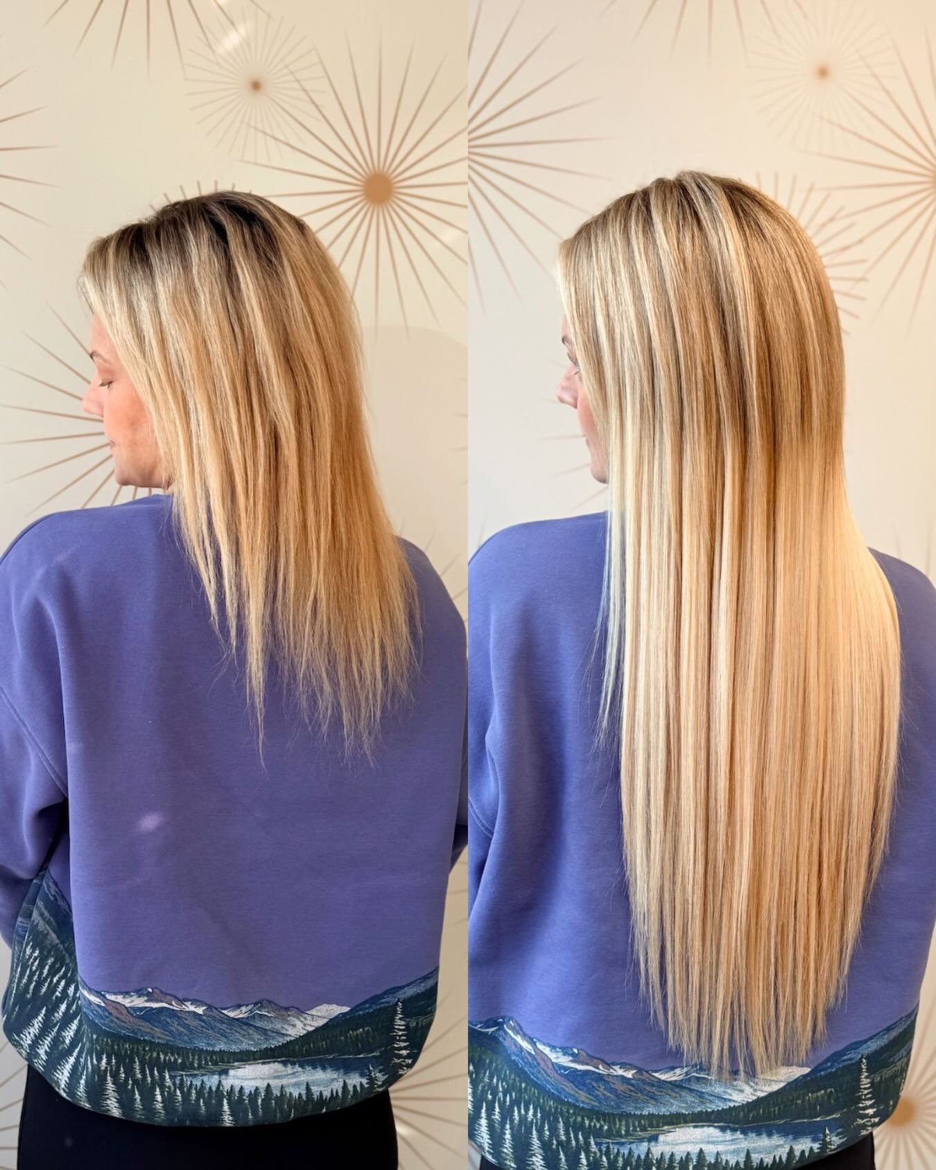 This is what a full transformation looks like ✨

Hand-tied extensions for length + fullness and a fresh color touch-up to bring everything together 💛

#perkbeautybar #twincitieshair #handtiedextensions #hairtransformation #haircolor
