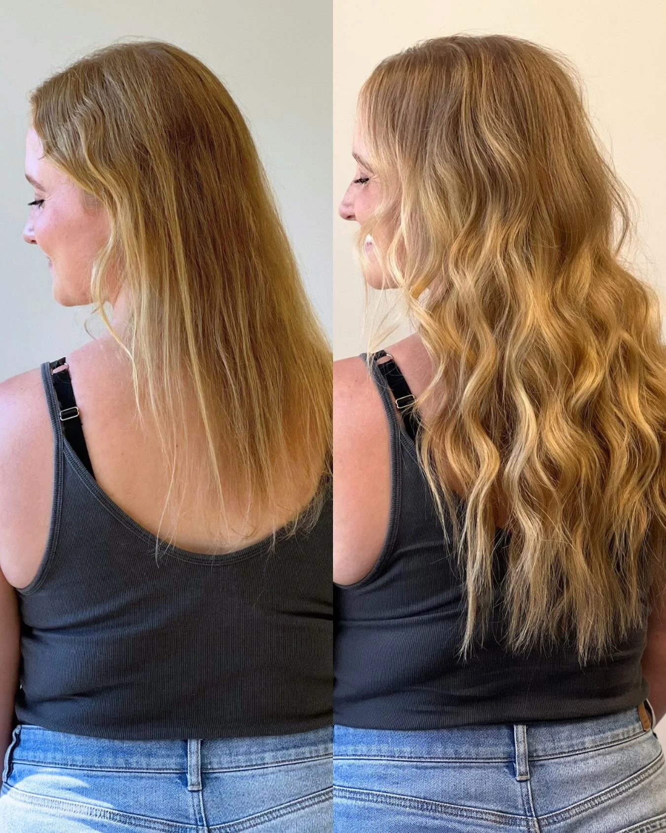 Big smiles post appointment are truly my favorite thing ever! 🤗

Another seamless install for this strawberry blonde babe.

#perkbeautybar #twincitieshair #handtiedextensions #hairgoals #beforeandafter