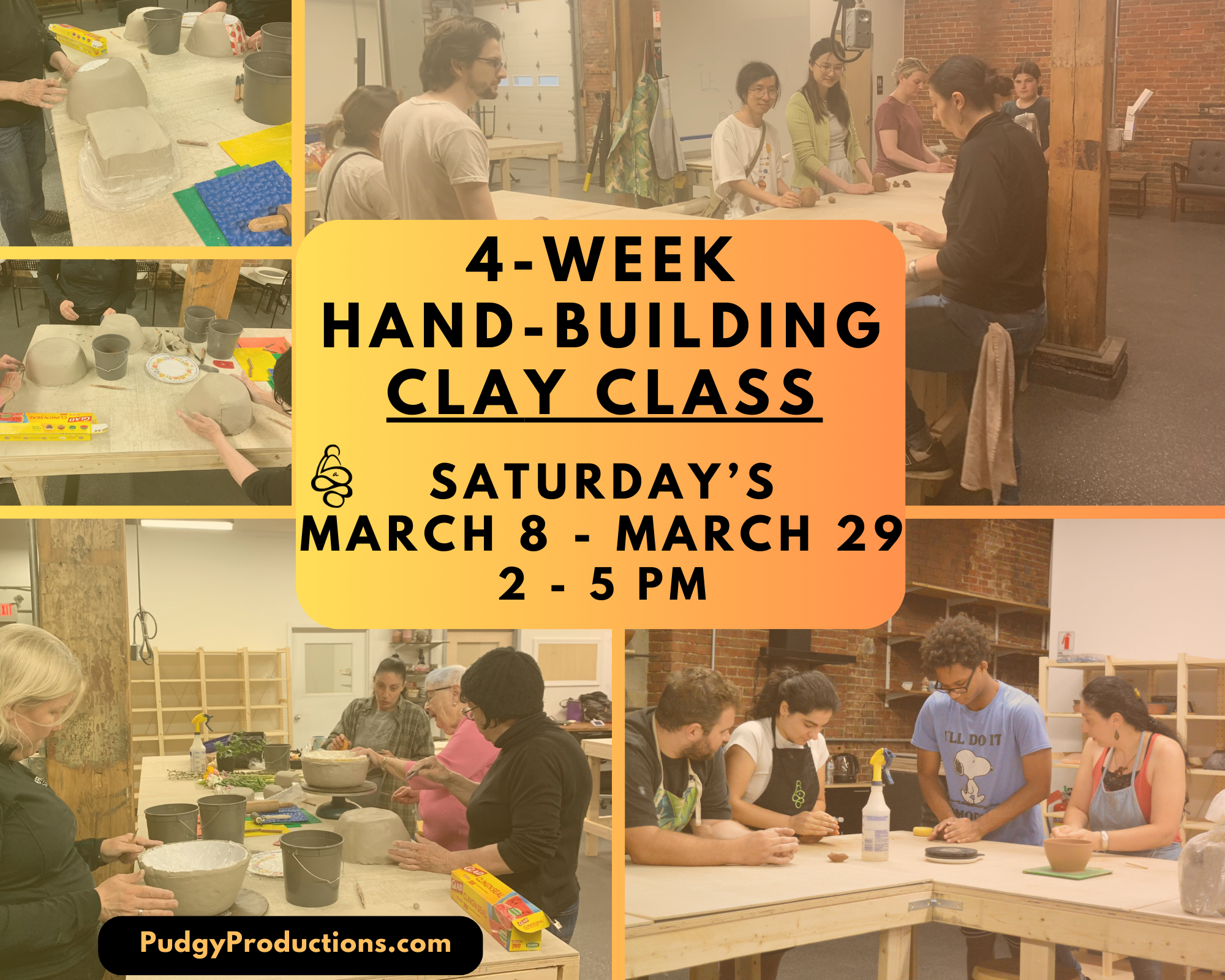 4-Week Hand-Building Clay Class! March 8 - 29