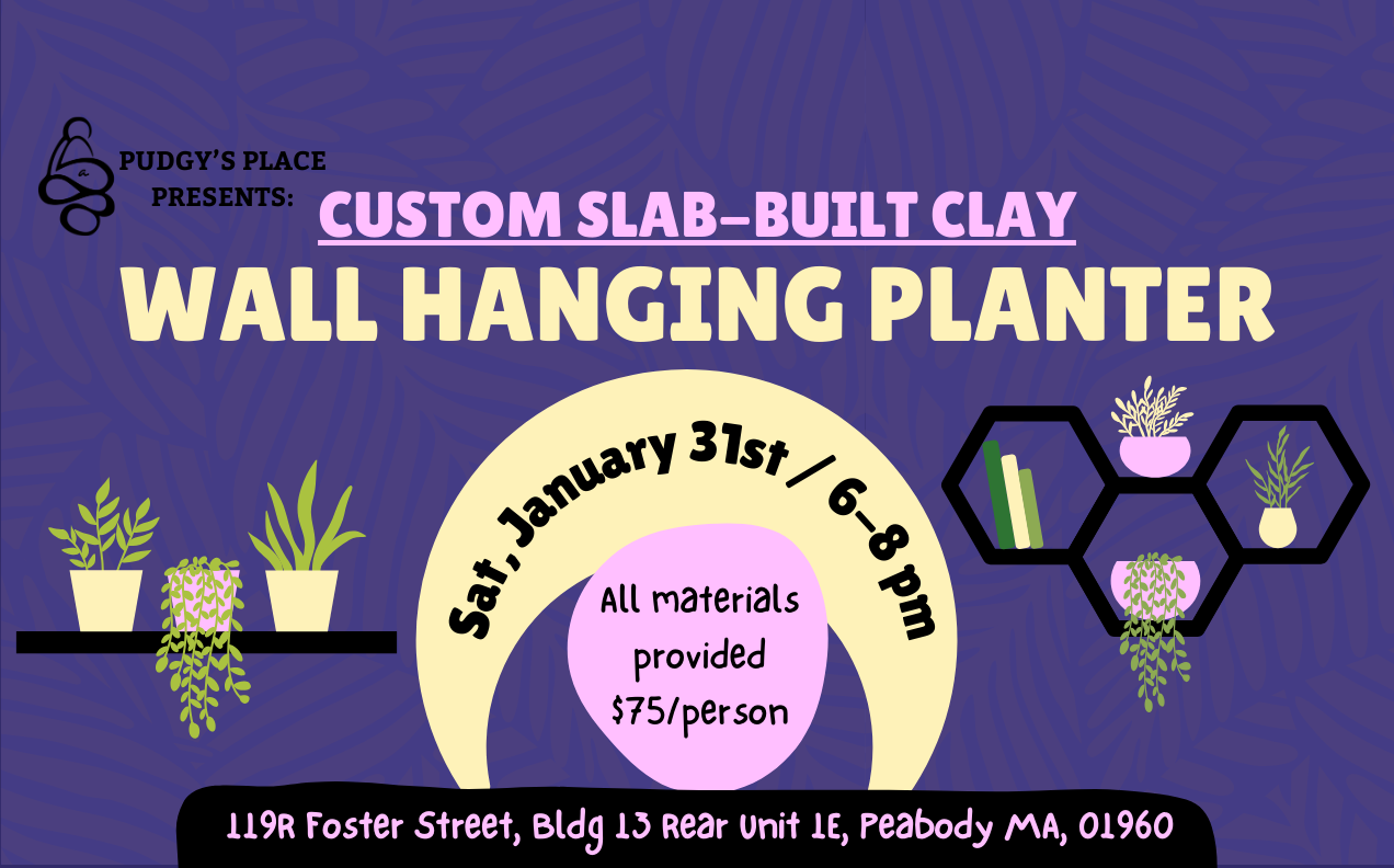 Wall-Hanging Custom Planters (Slab-Building Clay) 1/31 from 6-8pm