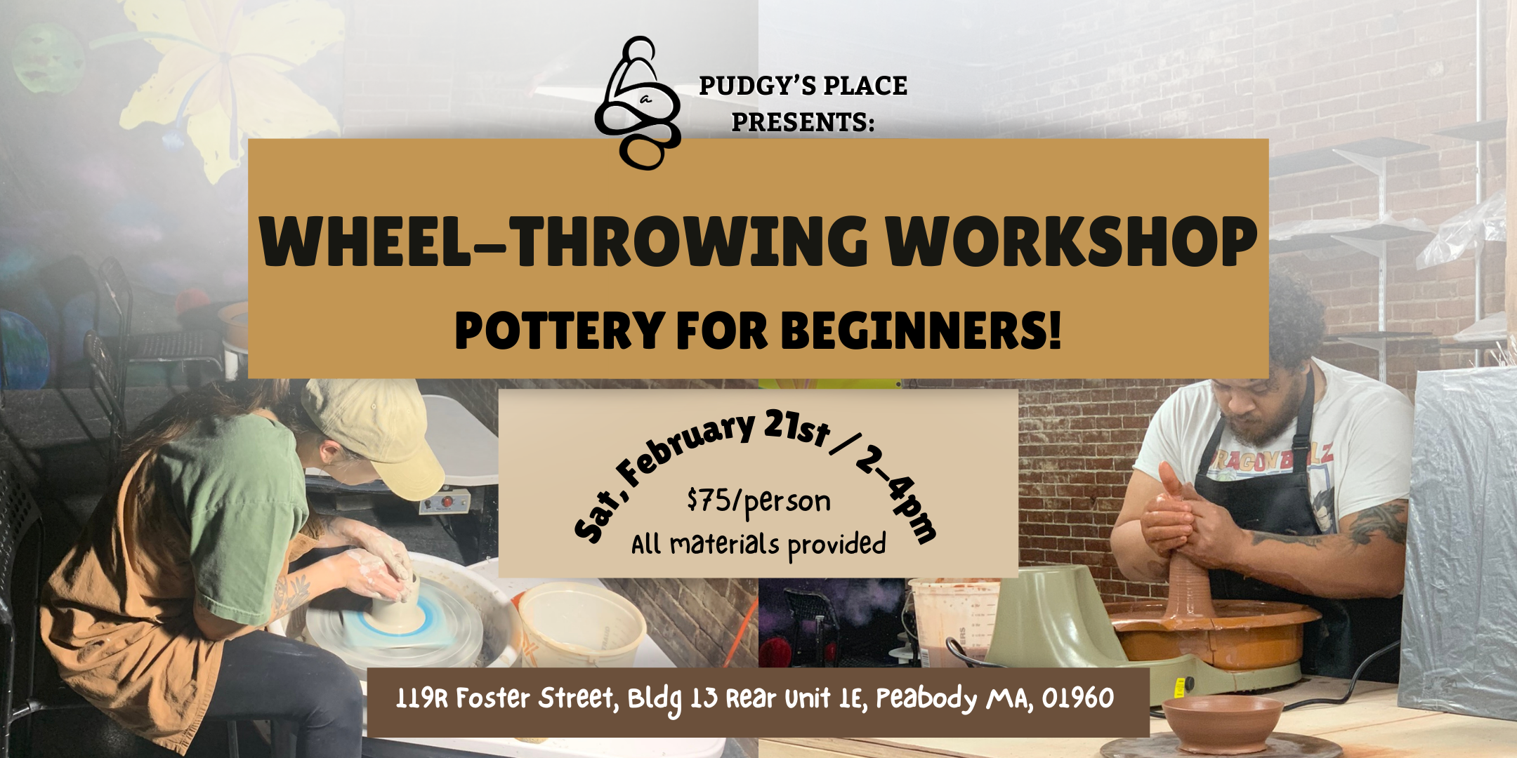 Pottery Workshop - Wheel Throwing! (2/21; 2-4pm) Craft Art Day 