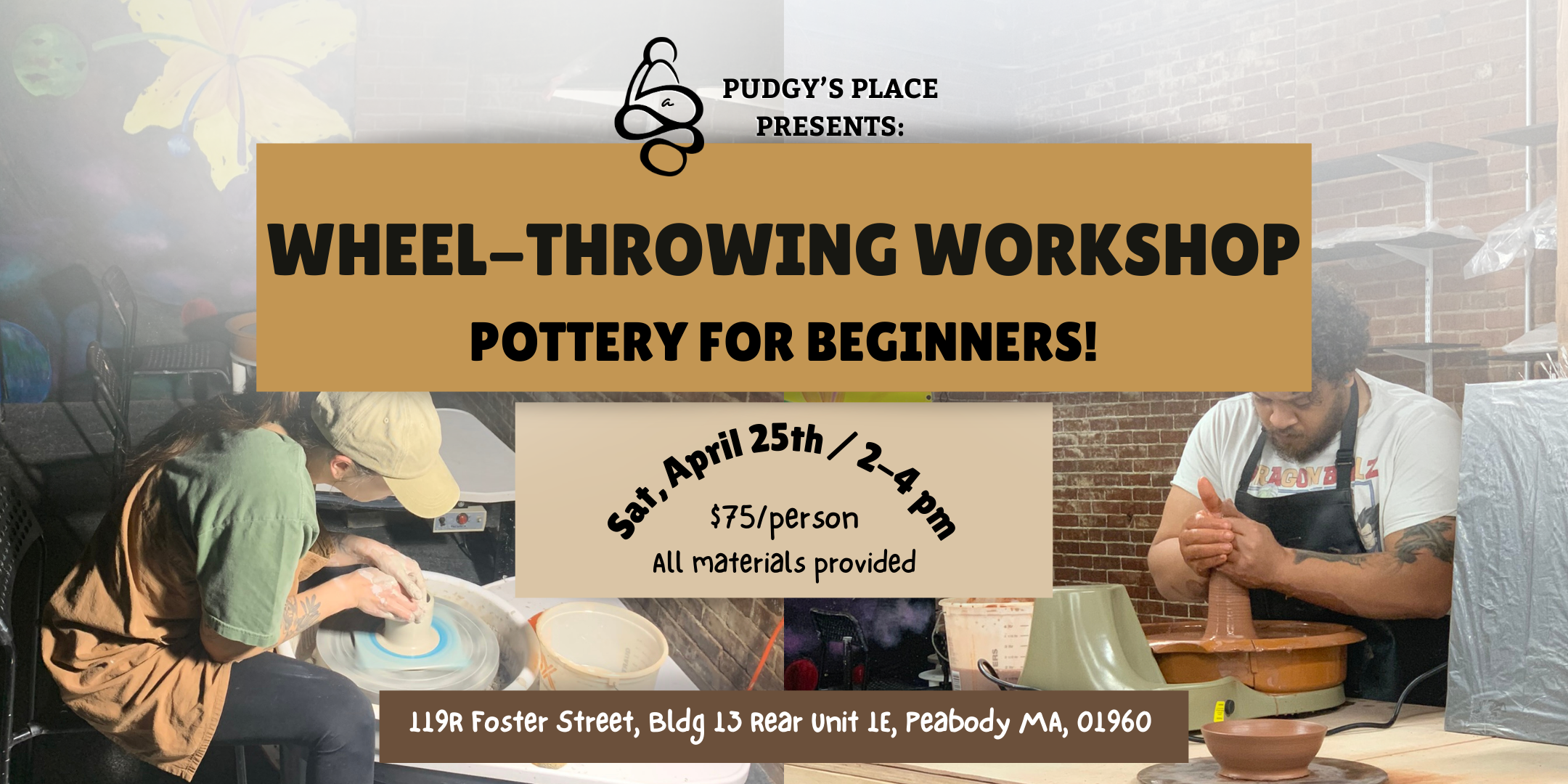 Pottery Workshop - Wheel Throwing! (4/25; 2-4pm) Craft Art Day