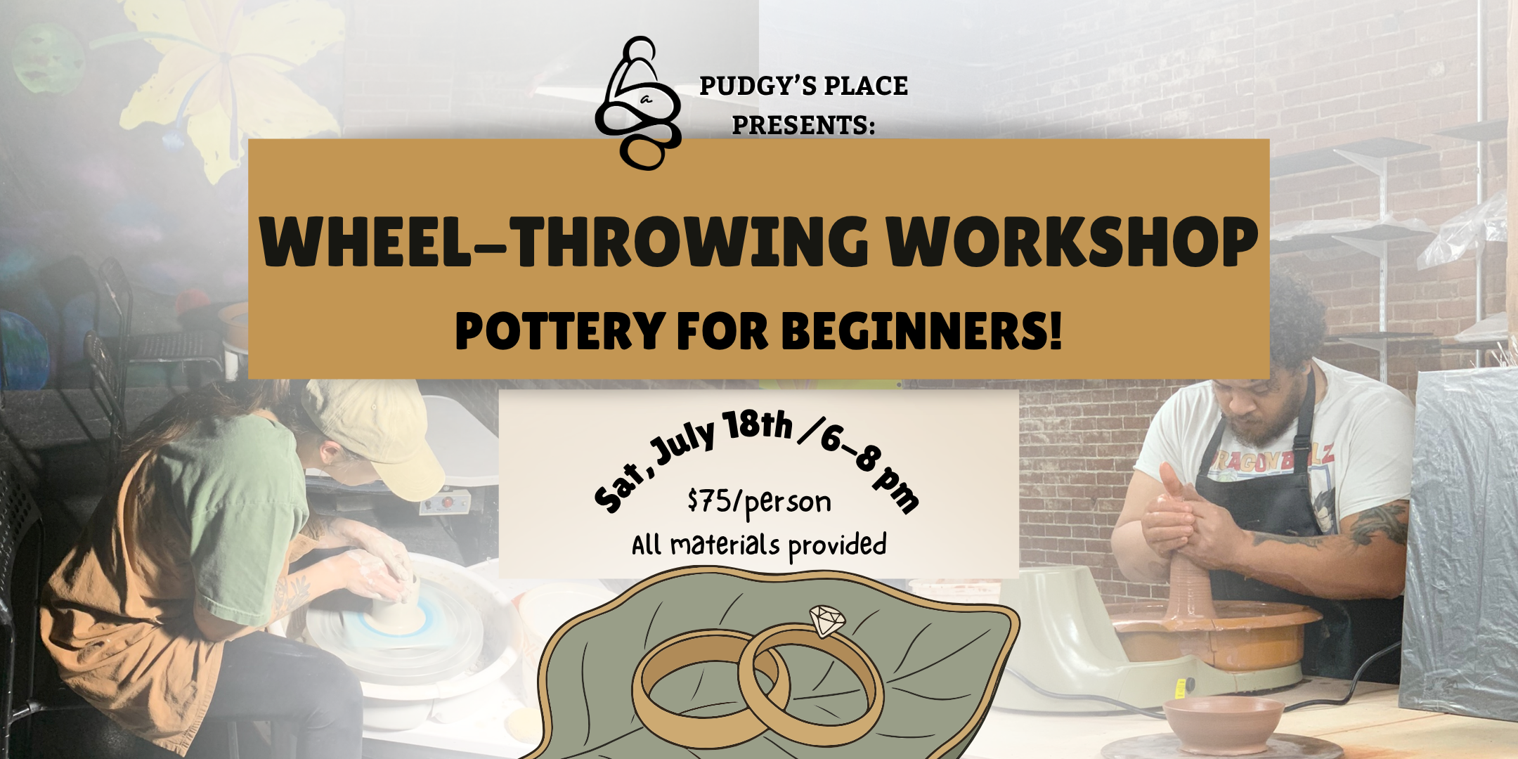 Pottery Workshop - Wheel Throwing RING DISHES! (7/18; 6-8pm) Craft Art Night