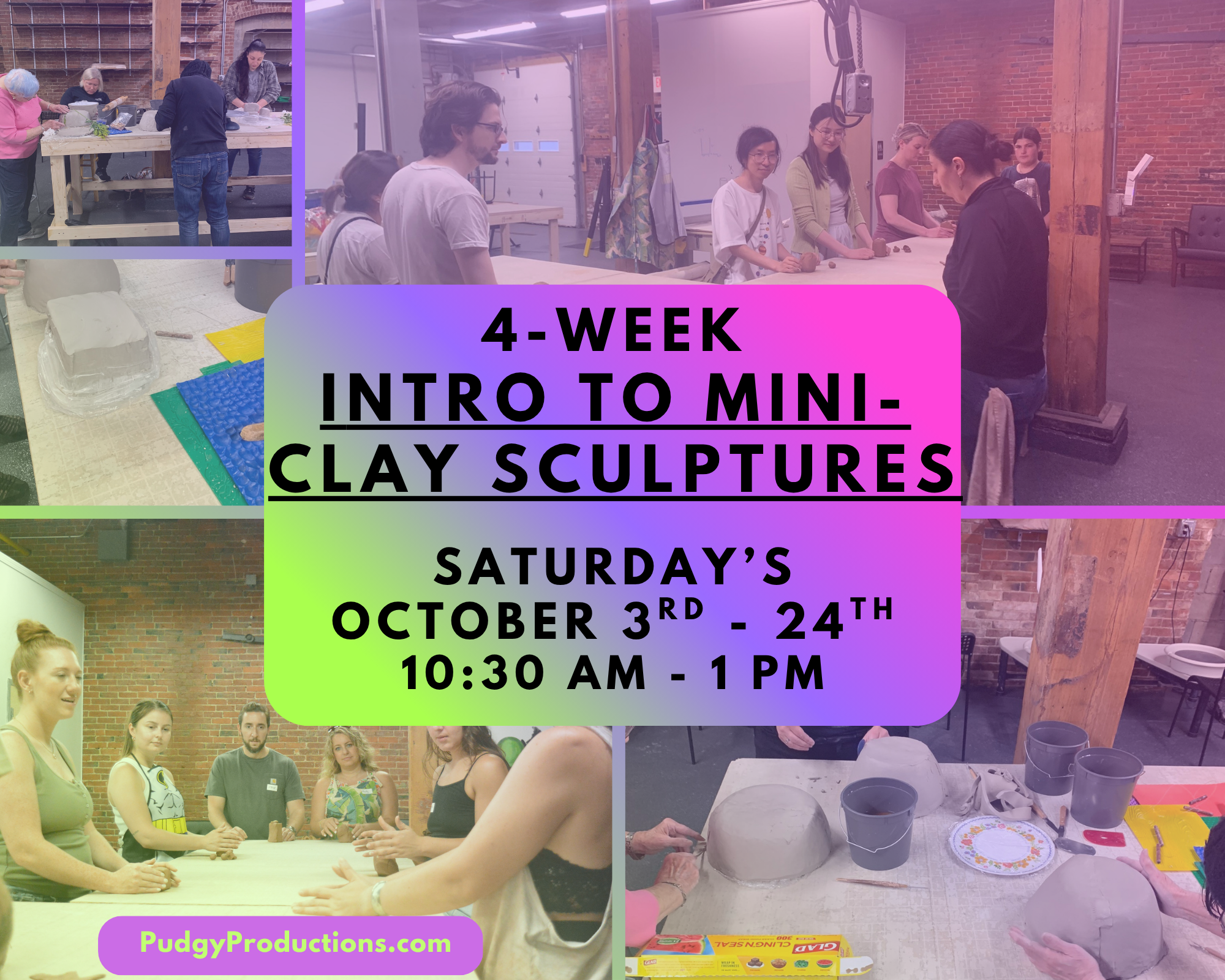 4-Week Intro to Mini Clay Sculptures Class 10/3 - 10/24