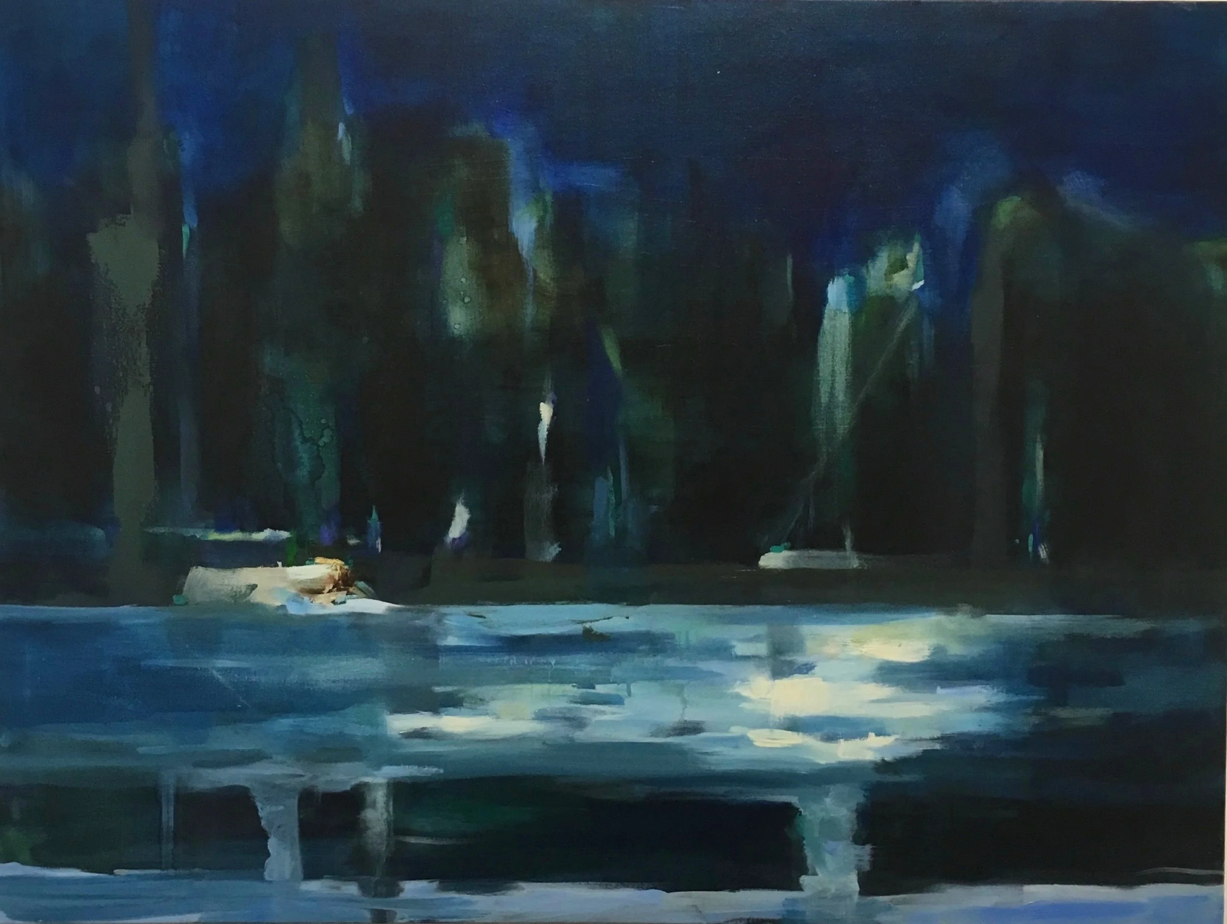 AT NIGHT oil on canvas 30” x 40” 2017
