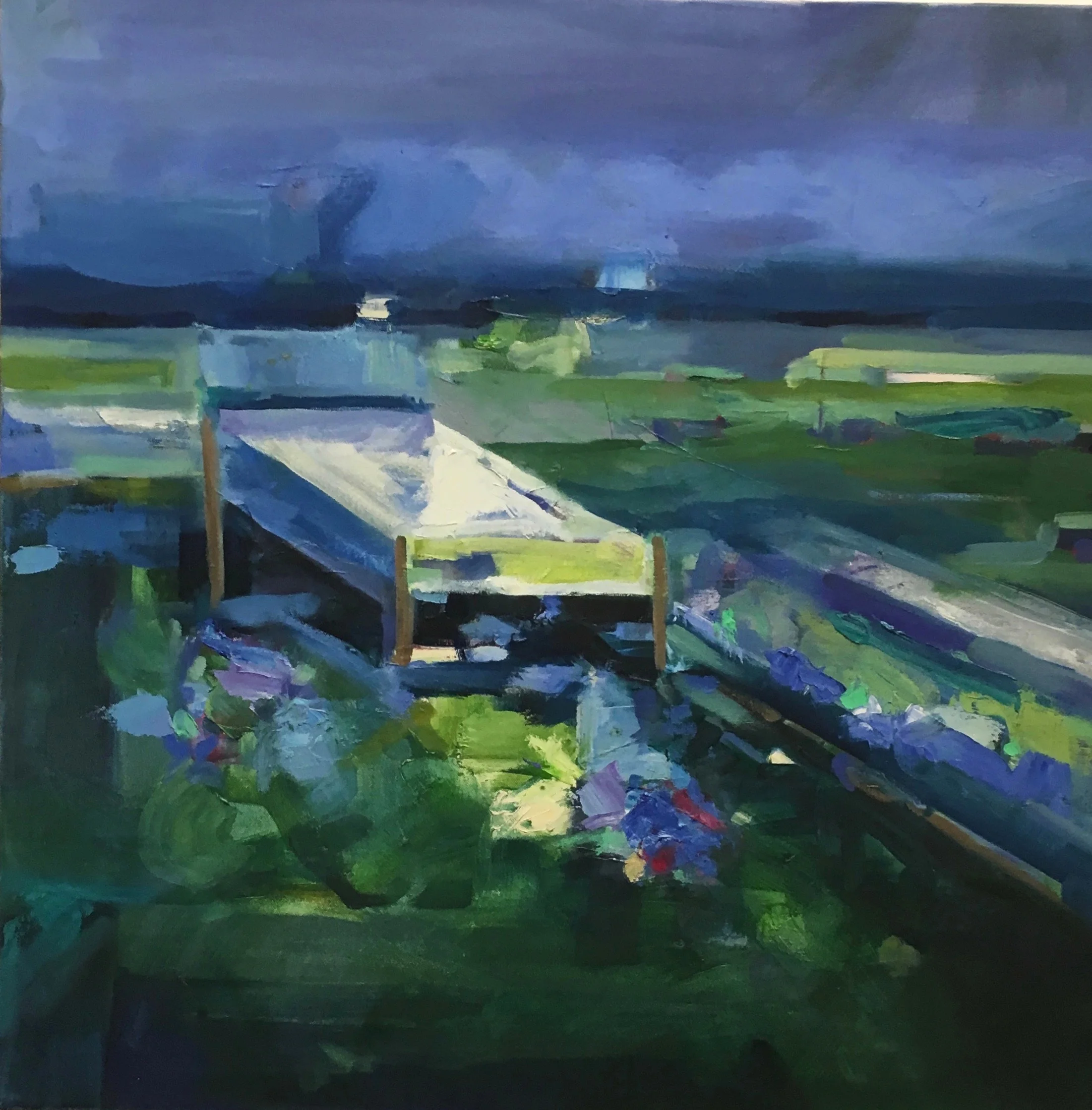 FLOWER BED oil on canvas 30” x 30” 2018