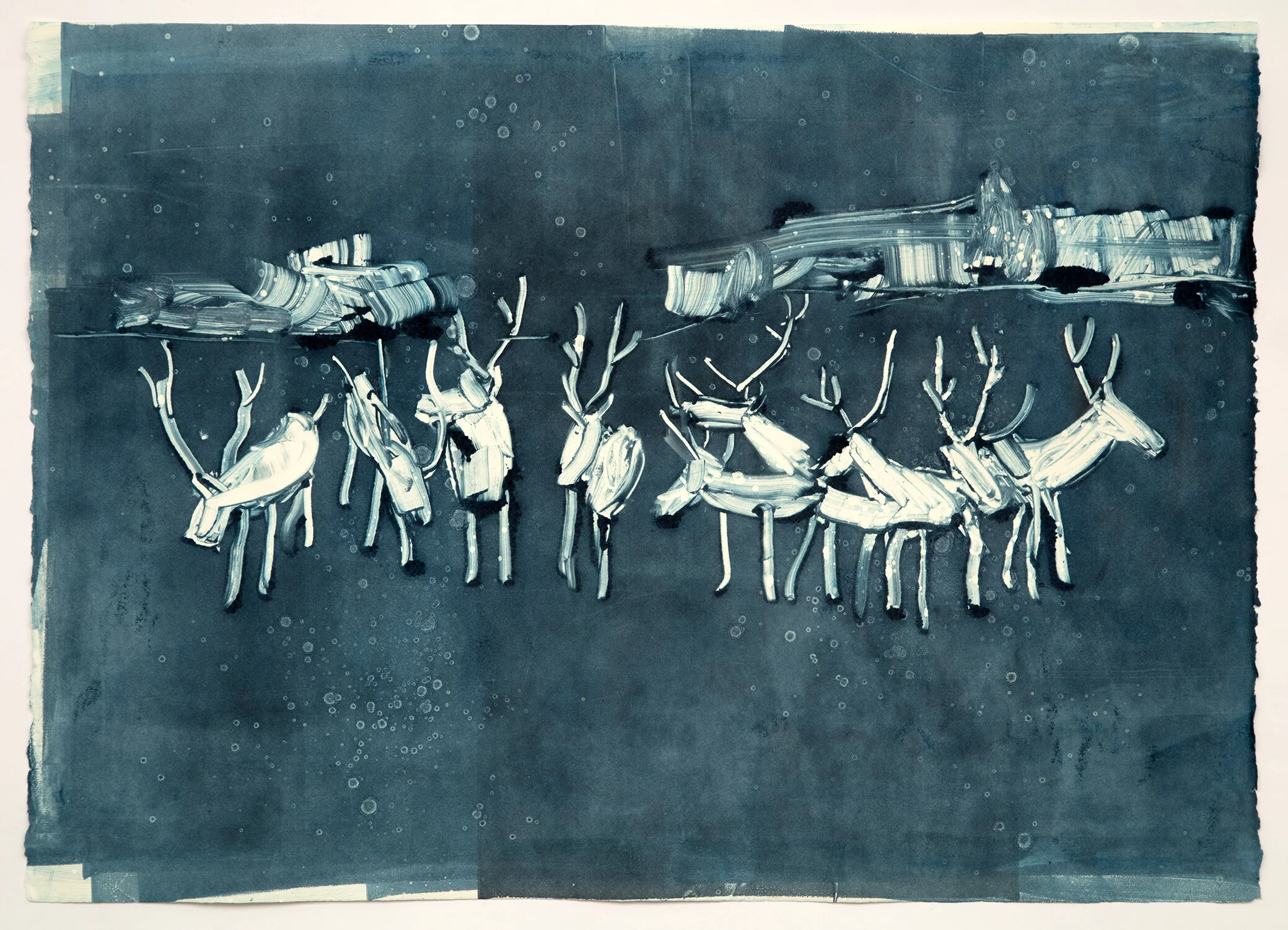 NIGHT CREATURES 4 ink on paper 17” x 26” 2019