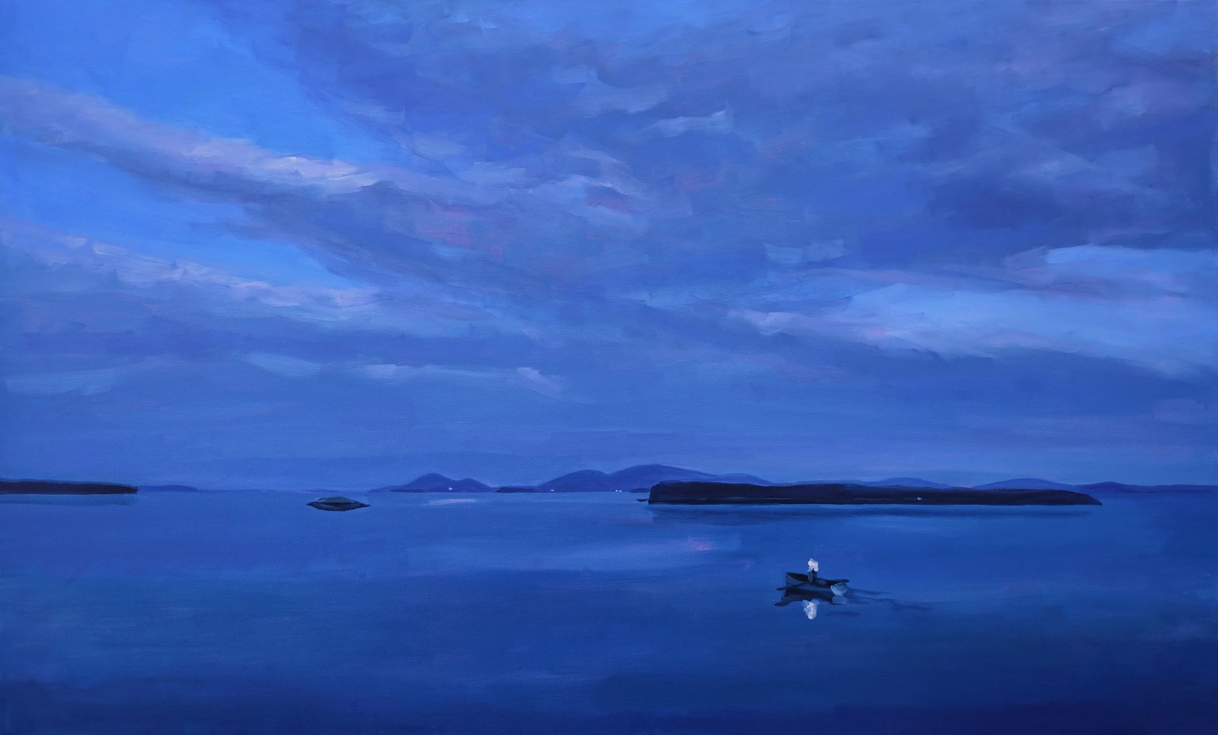 DUSK DEPARTURE | oil on canvas | 36” x 60”