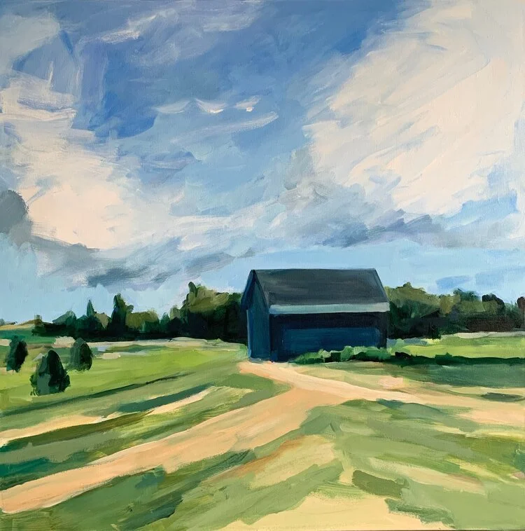 BARN ON DEER ISLE | oil on canvas | 36” x 36