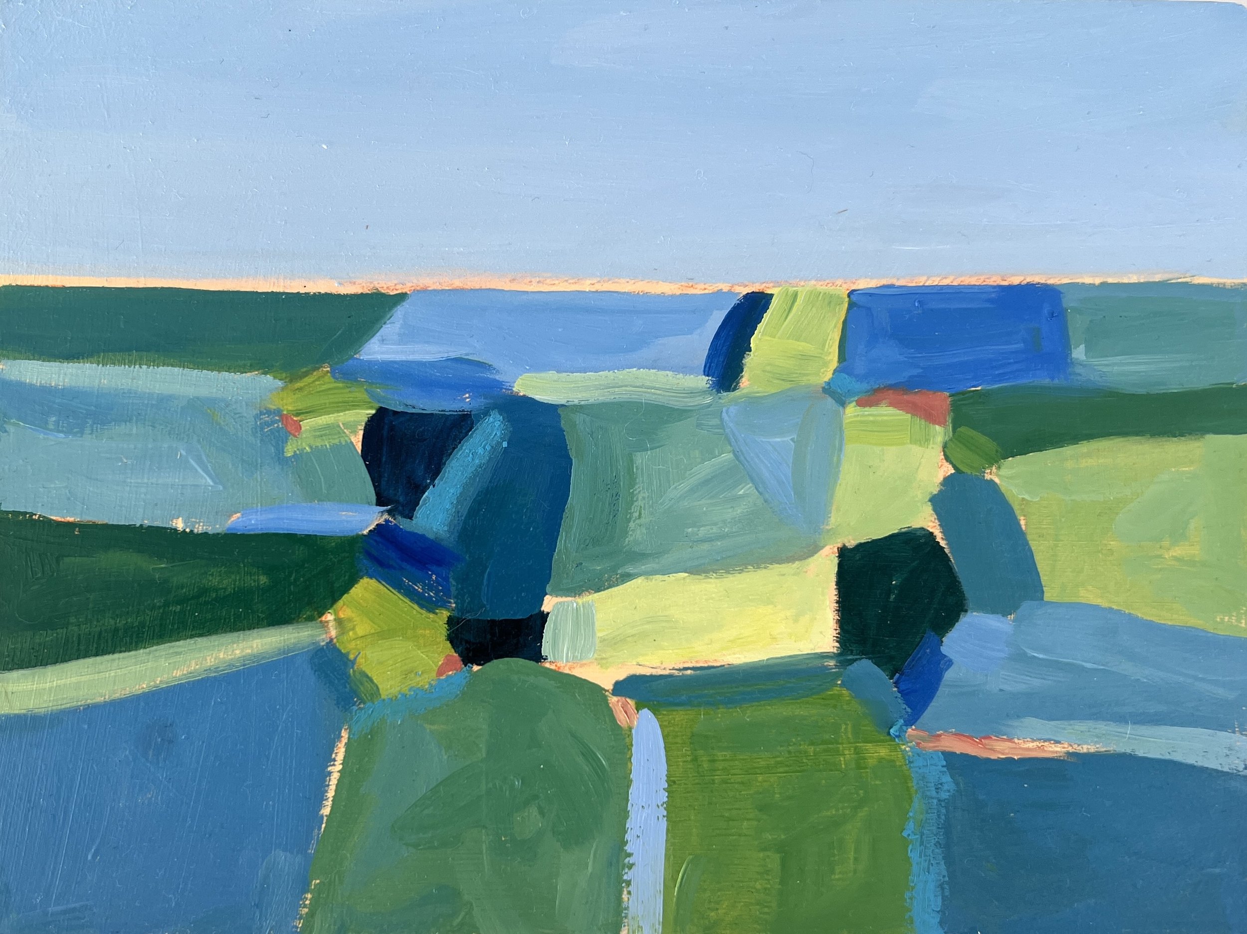 "Towards a New Day" / 6" x 8" / Framed Oil on Wood Panel