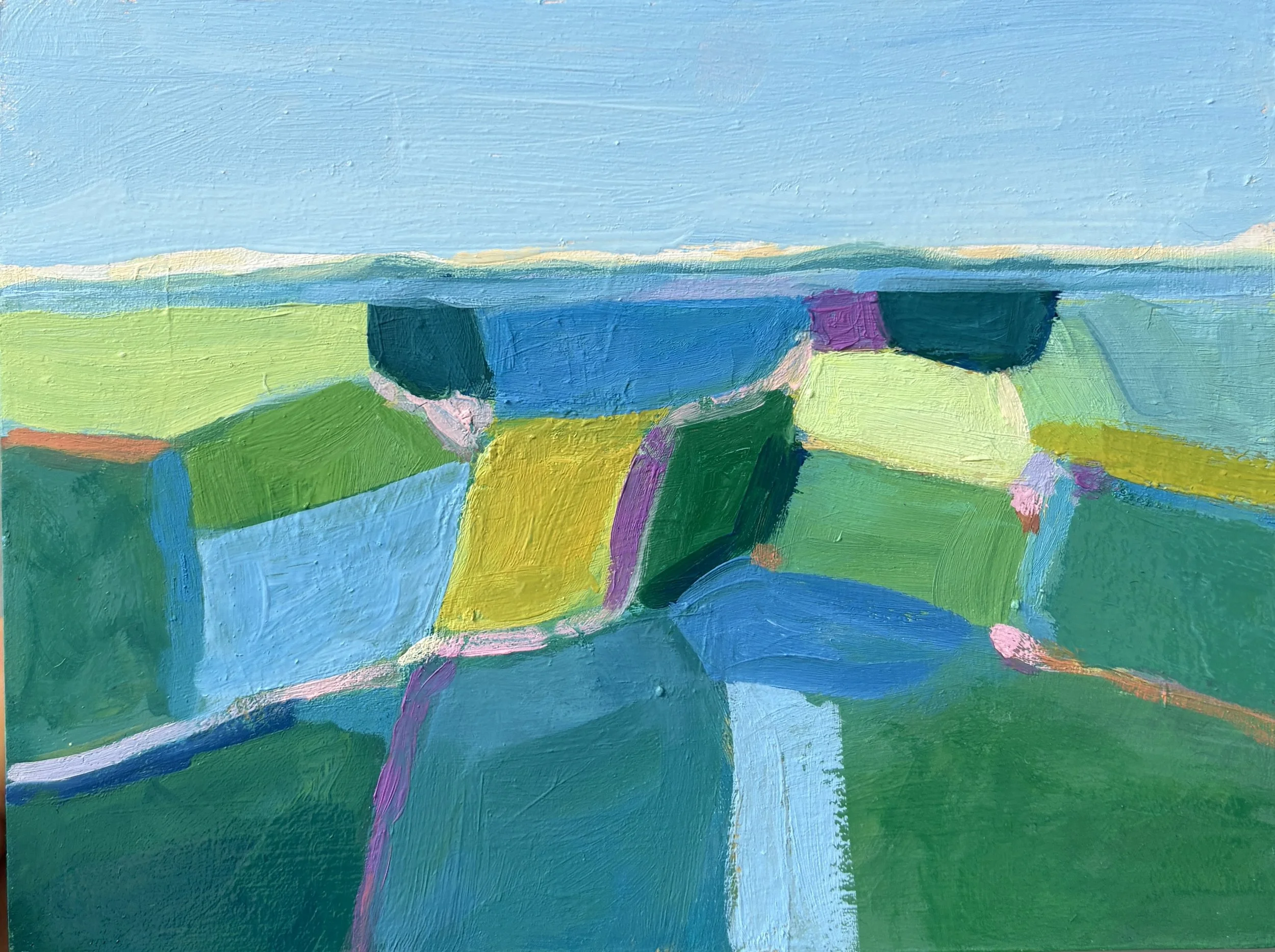 "The Path Continues" / 6" x 8" / Framed Oil on Wood Panel