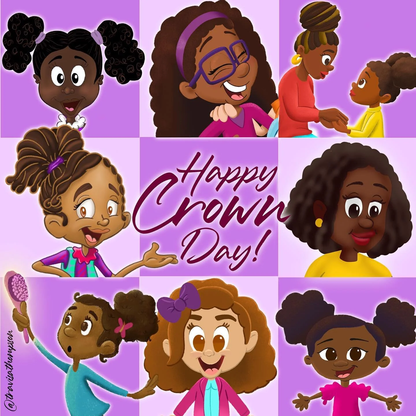 Today is Crown Day! As an artist I&rsquo;ve always been intentional about the way I depict black women and their hair and I&rsquo;ve strived to create art that is representative of that full spectrum of colors. So as an illustrator for children&rsquo