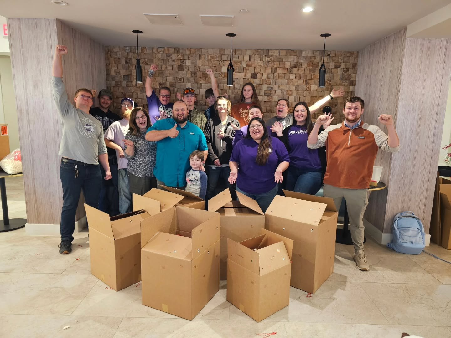 Thank you to this AMAZING Crew from @nelsonuniversity for wrapping gifts and getting them packed up to ship for Christmas!!! 

What a JOY you all were! 

#BravelikeEllie #BraveBoxes #Holidayhappenings2025 #Childcancersupport #Christmas2025