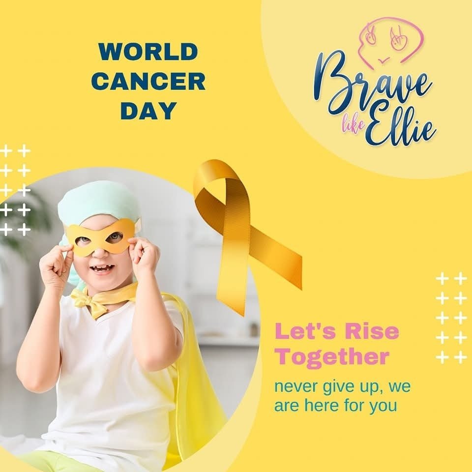 Today is World Cancer Day! Honor brave warriors by supporting families with a donation.

Give today: https://app.betterunite.com/bravelikeellie-warriorbraveboxes2026

#BraveLikeEllie #WorldCancerDay
 #whenyouknowbetterdobetter #punchcancerintheface #