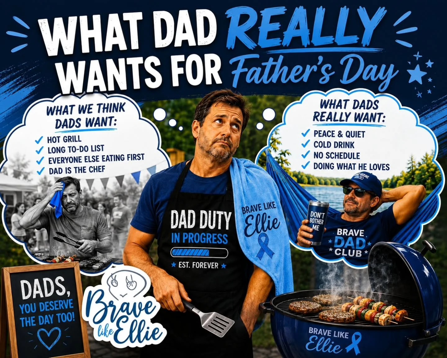 SOUND OFF, DADS! 📣💙

We want to hear from you&hellip; what do you REALLY want to do for Father&rsquo;s Day? 😅

Relax? Nap? Eat a meal while it&rsquo;s still hot? Spend time with family? Not stand behind the grill all day? 👀

Drop your answers in 