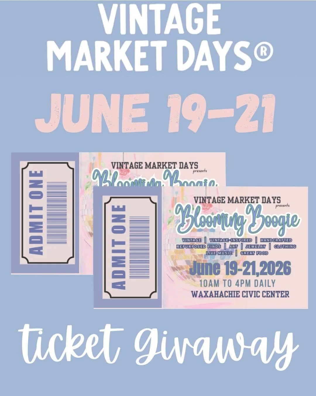 ✨ GIVEAWAY TIME! ✨

The Blooming Boogie is almost here, and I'm giving away 2 FREE tickets to this amazing event!

To enter:
1️⃣ Follow @bravelikeellie Brave like Ellie 
2️⃣ Tag your shopping buddies in the comments 👇 (each tag = one entry)
3️⃣ Shar