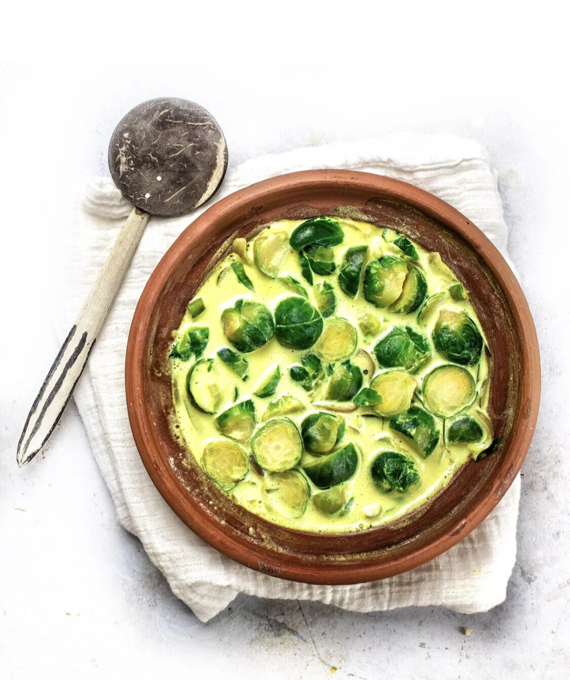 Coconut Brussels sprouts curry